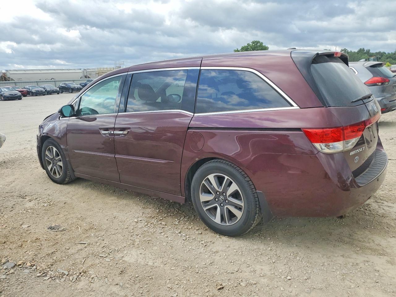 2014 Honda Odyssey Touring Burgundy vin: 5FNRL5H94EB035888