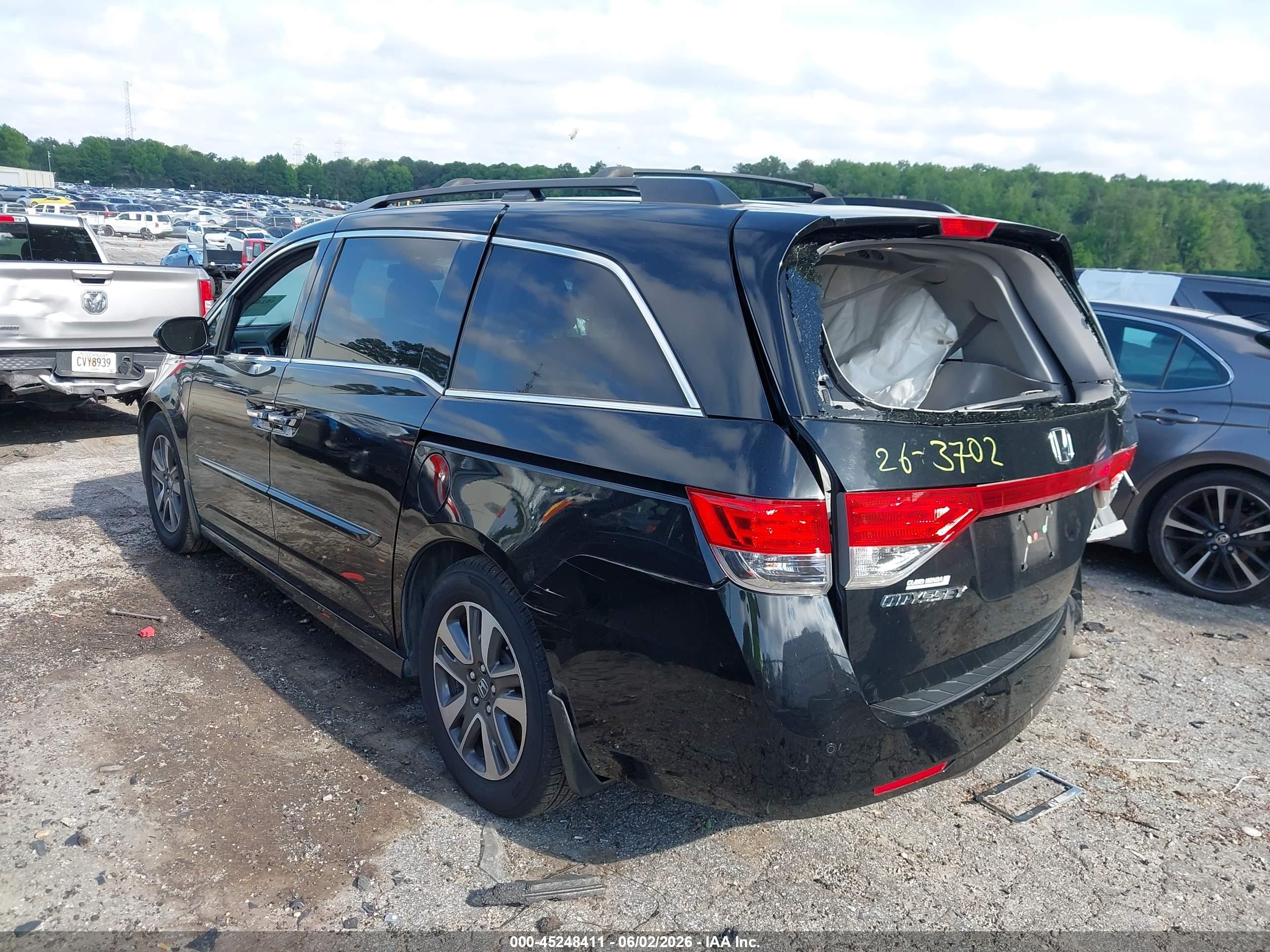 2014 Honda Odyssey Touring/touring Elite Black vin: 5FNRL5H94EB042890