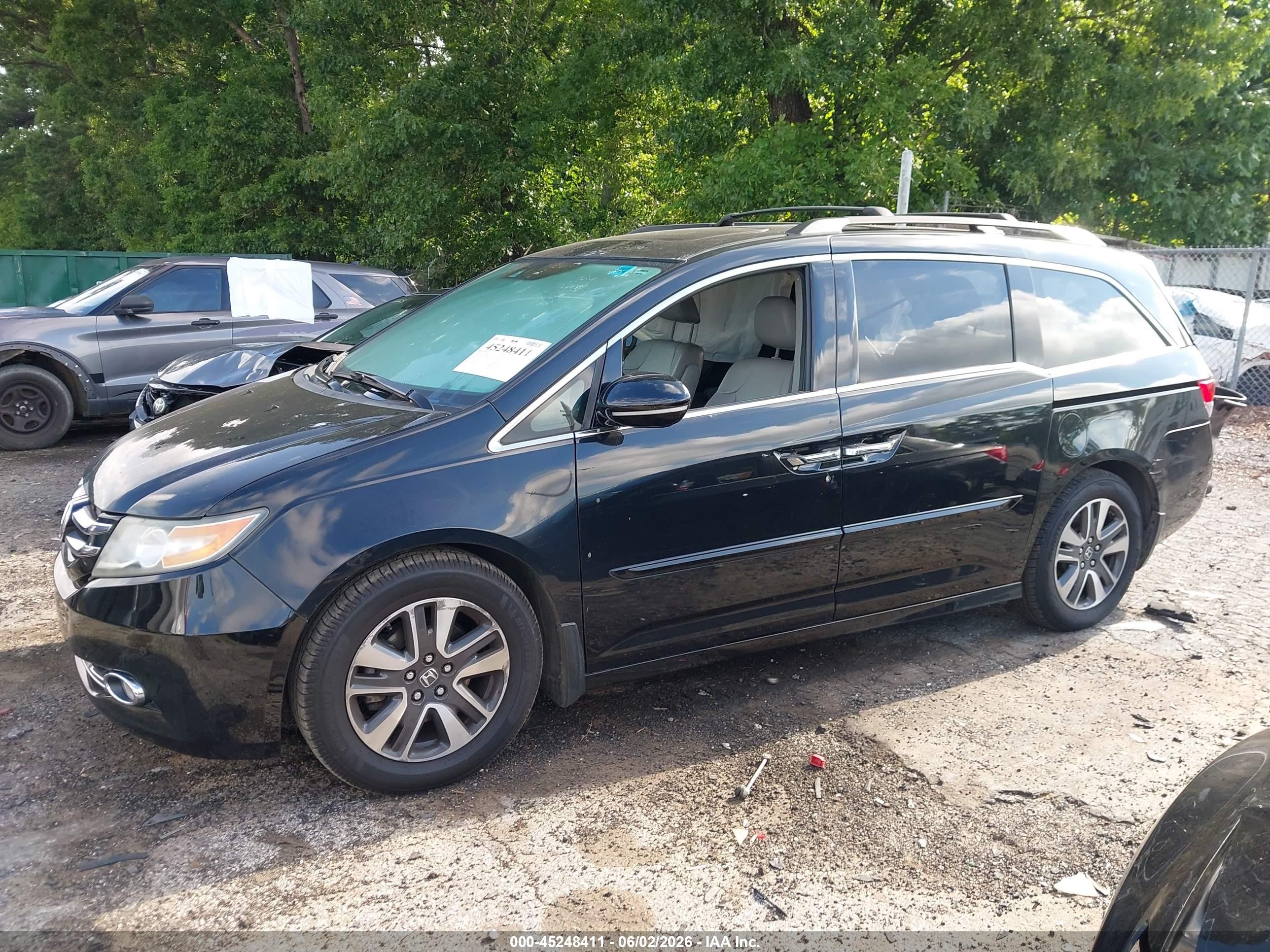 2014 Honda Odyssey Touring/touring Elite Black vin: 5FNRL5H94EB042890