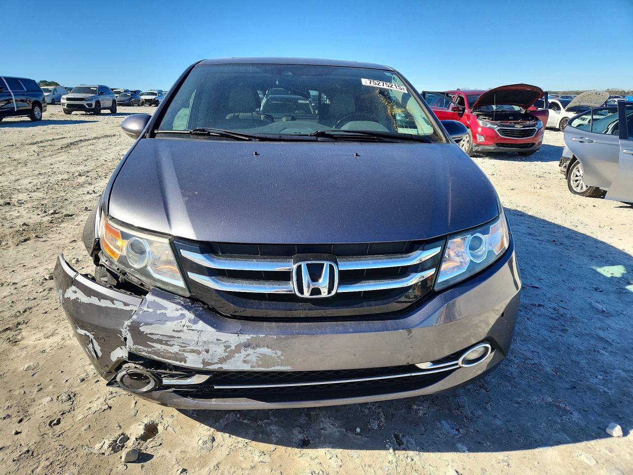 2014 Honda Odyssey Touring Gray vin: 5FNRL5H94EB051024