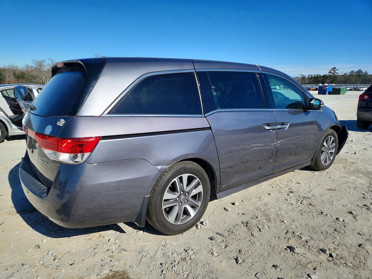 2014 Honda Odyssey Touring Gray vin: 5FNRL5H94EB051024