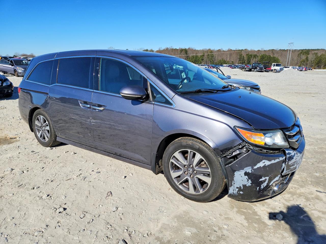 2014 Honda Odyssey Touring Gray vin: 5FNRL5H94EB051024