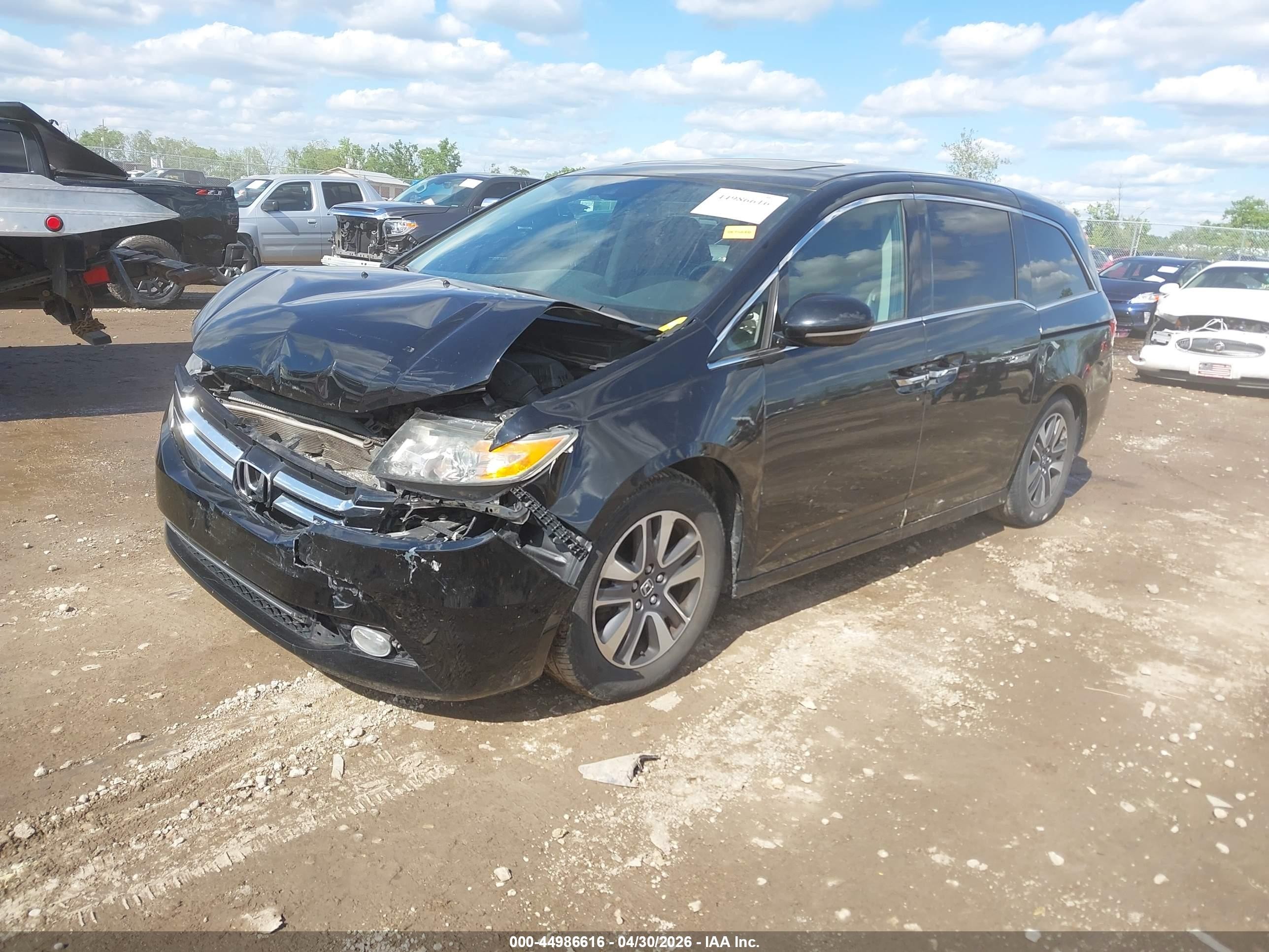 2014 Honda Odyssey Touring/touring Elite Black vin: 5FNRL5H94EB086355