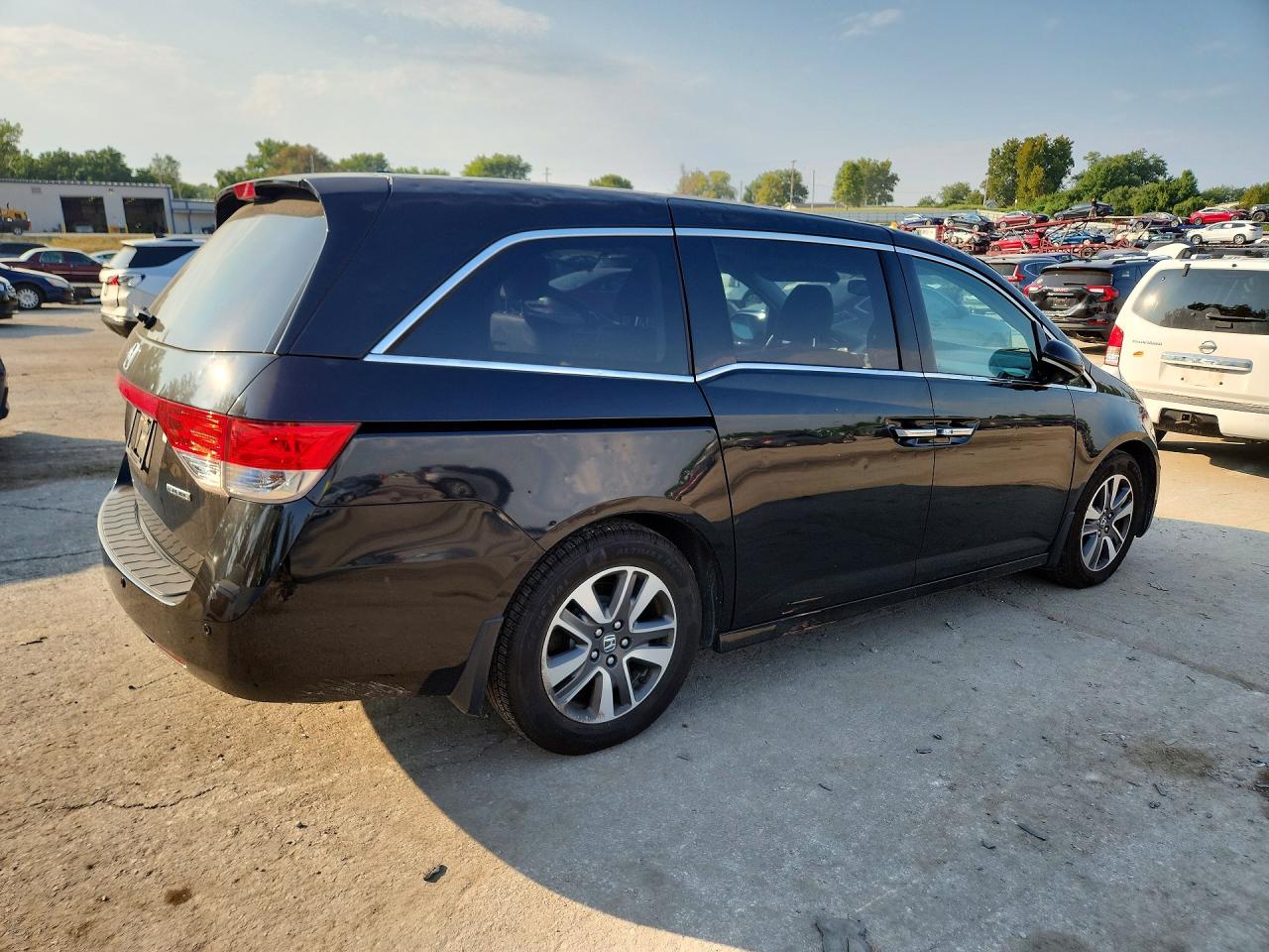 2014 Honda Odyssey Touring Black vin: 5FNRL5H94EB114428