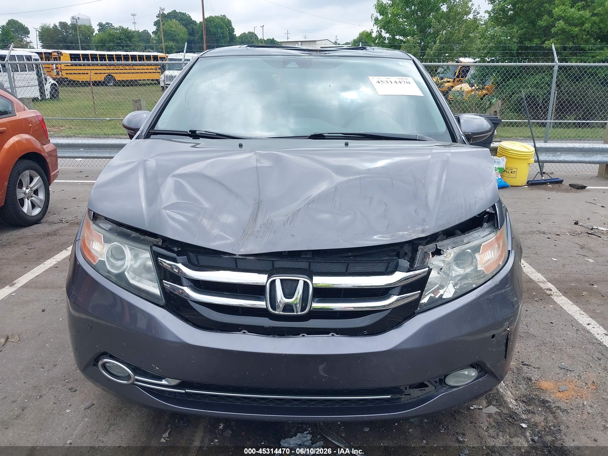 2015 Honda Odyssey Touring/touring Elite Gray vin: 5FNRL5H94FB070173