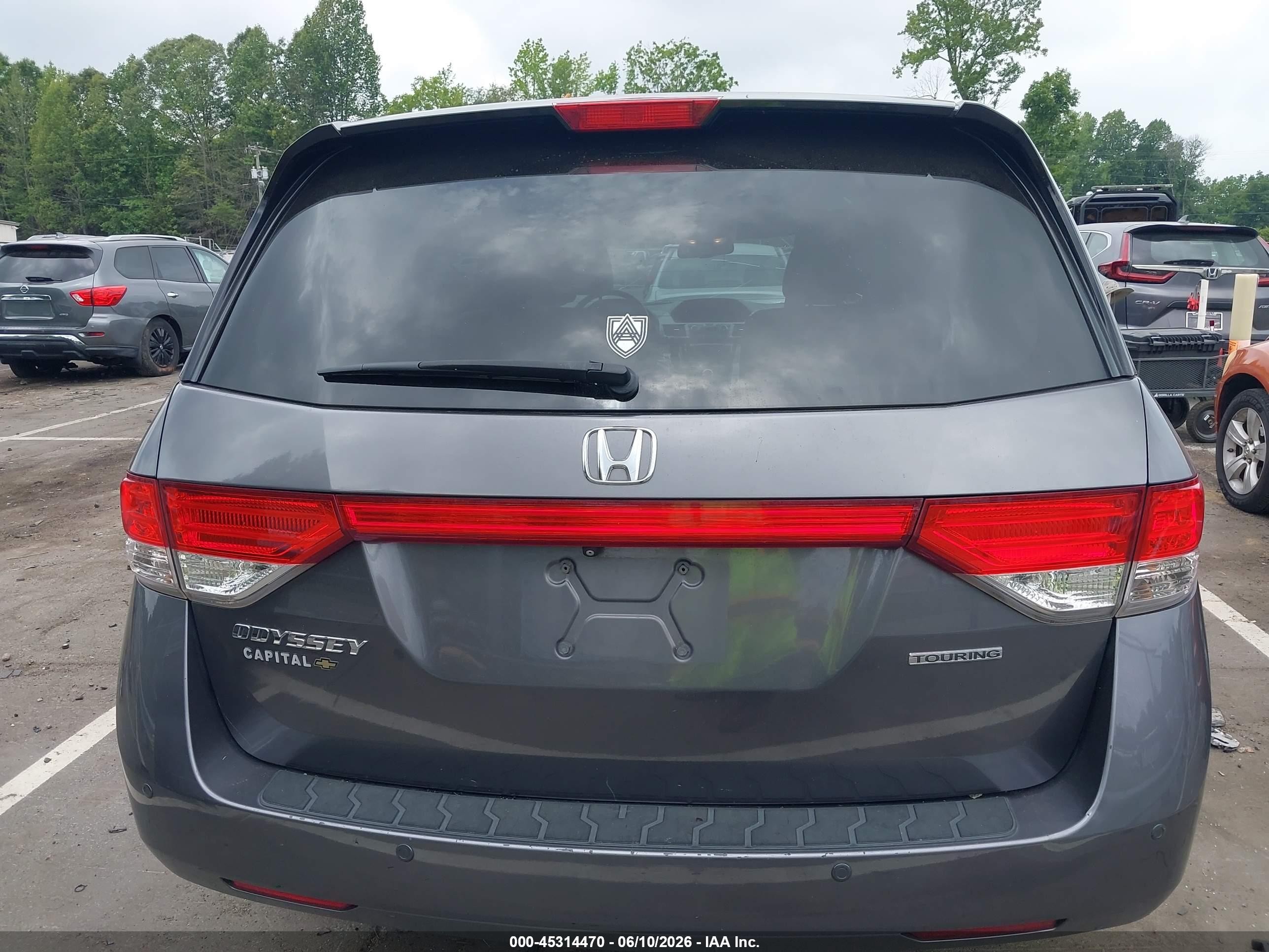 2015 Honda Odyssey Touring/touring Elite Gray vin: 5FNRL5H94FB070173