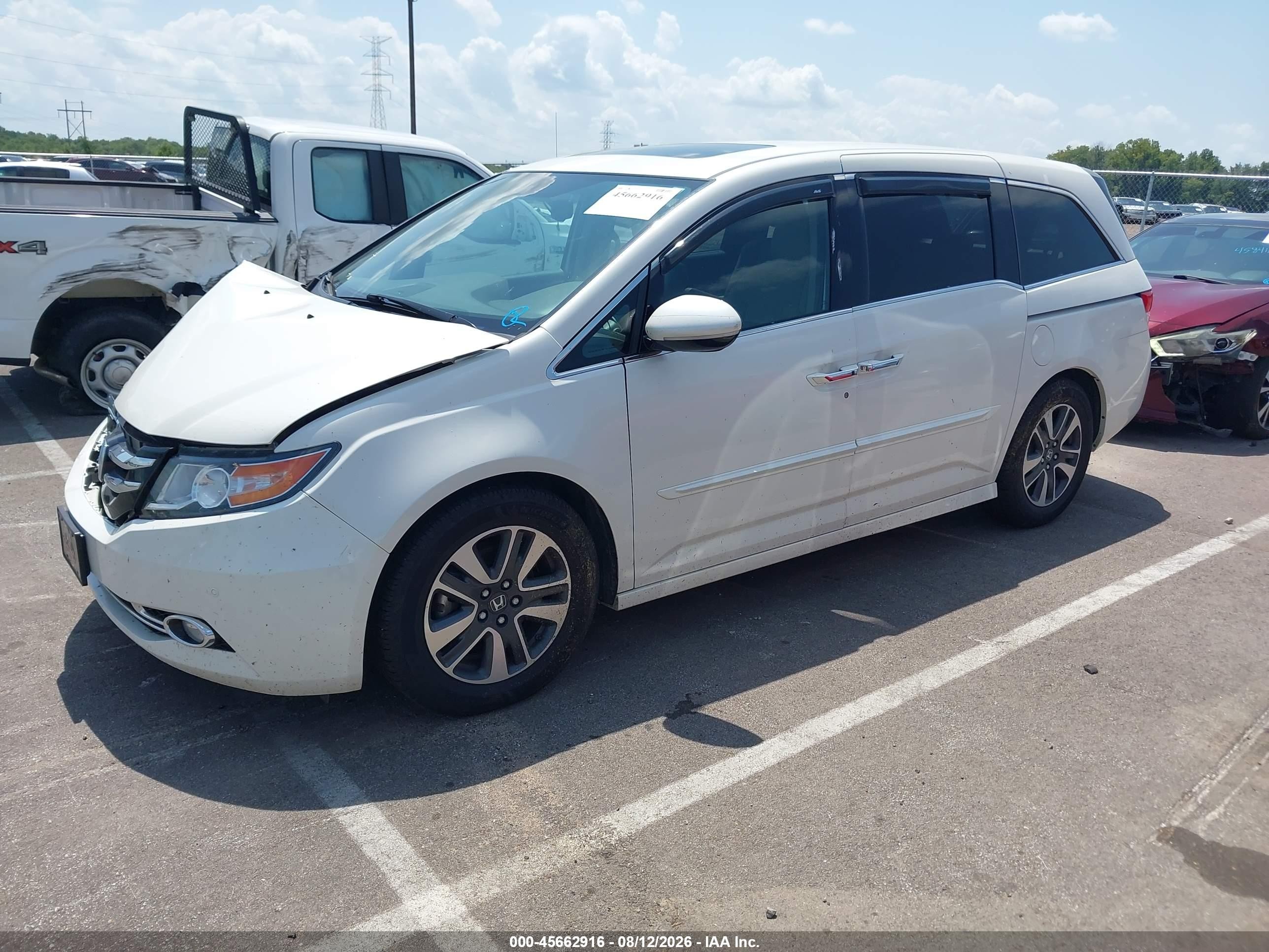 2015 Honda Odyssey Touring/touring Elite White vin: 5FNRL5H94FB131862