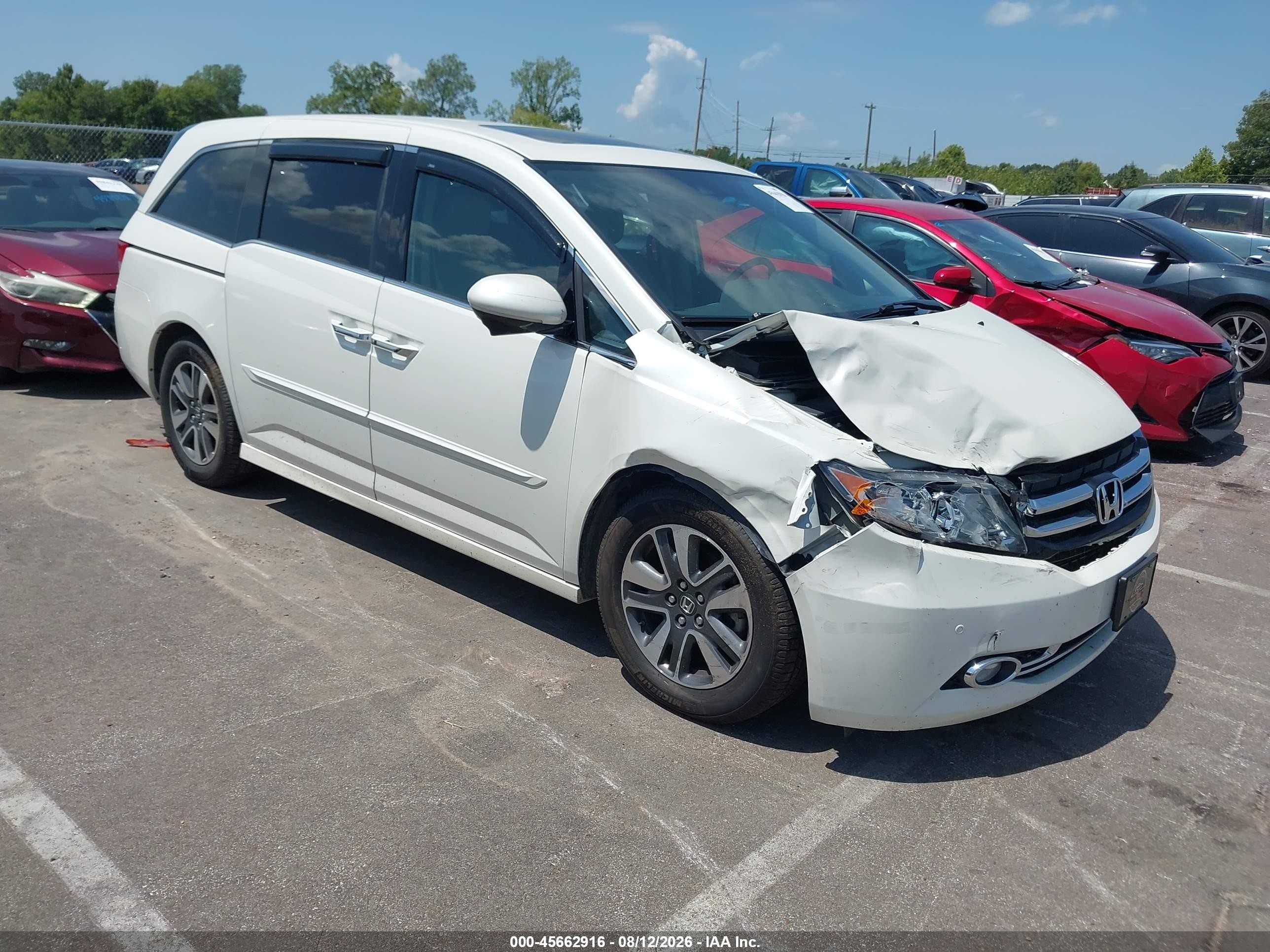 2015 Honda Odyssey Touring/touring Elite White vin: 5FNRL5H94FB131862