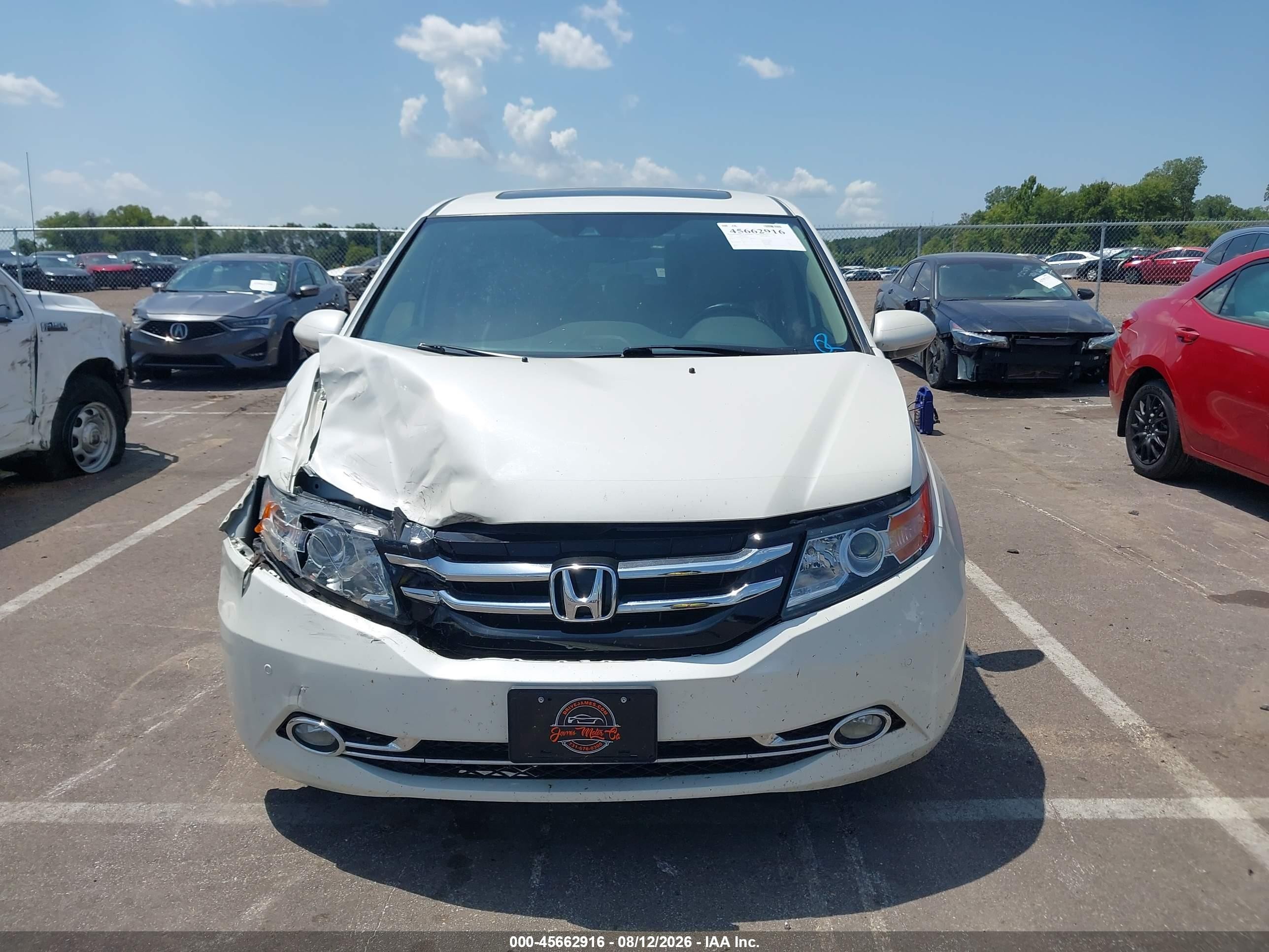 2015 Honda Odyssey Touring/touring Elite White vin: 5FNRL5H94FB131862