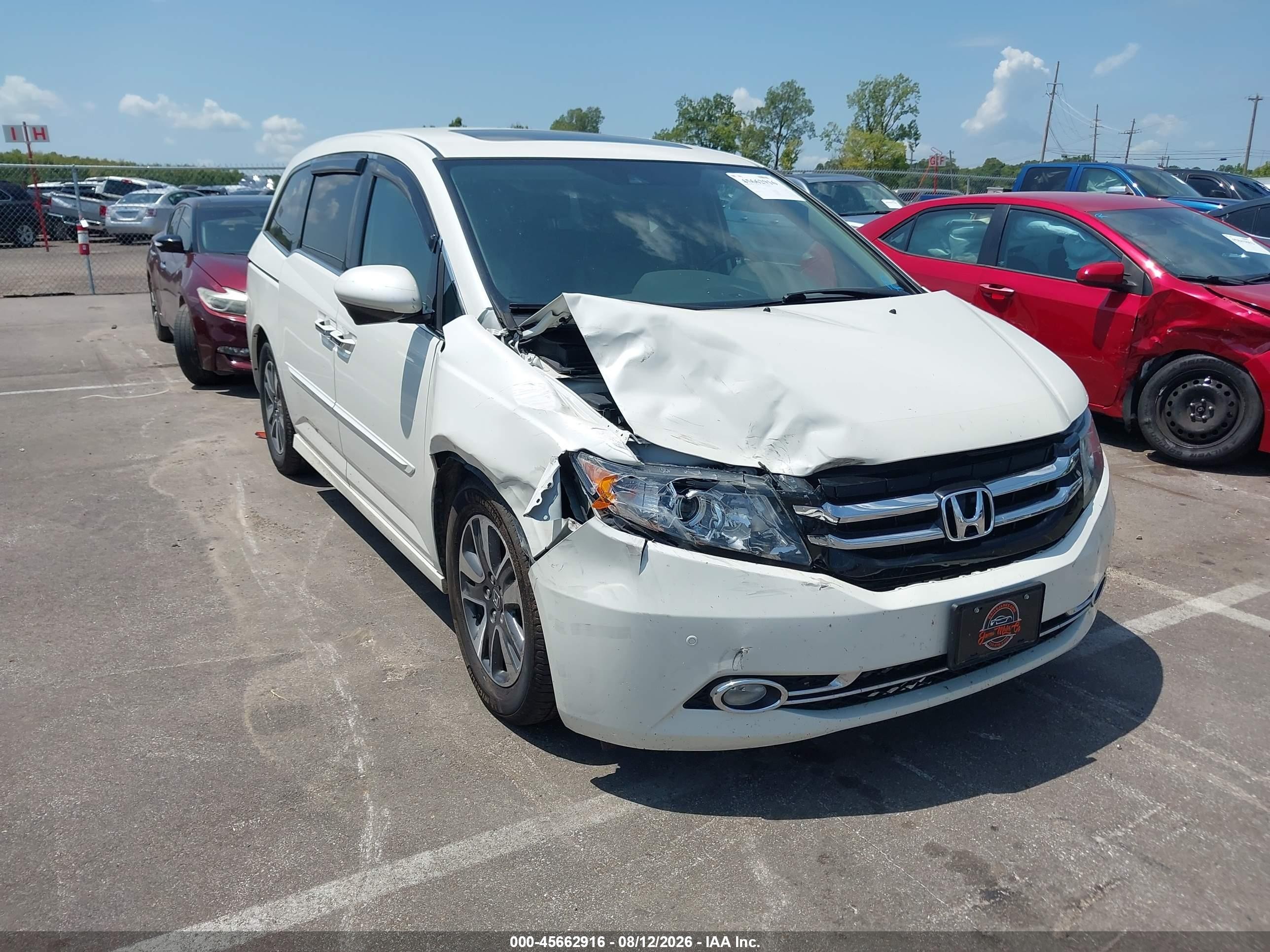 2015 Honda Odyssey Touring/touring Elite White vin: 5FNRL5H94FB131862