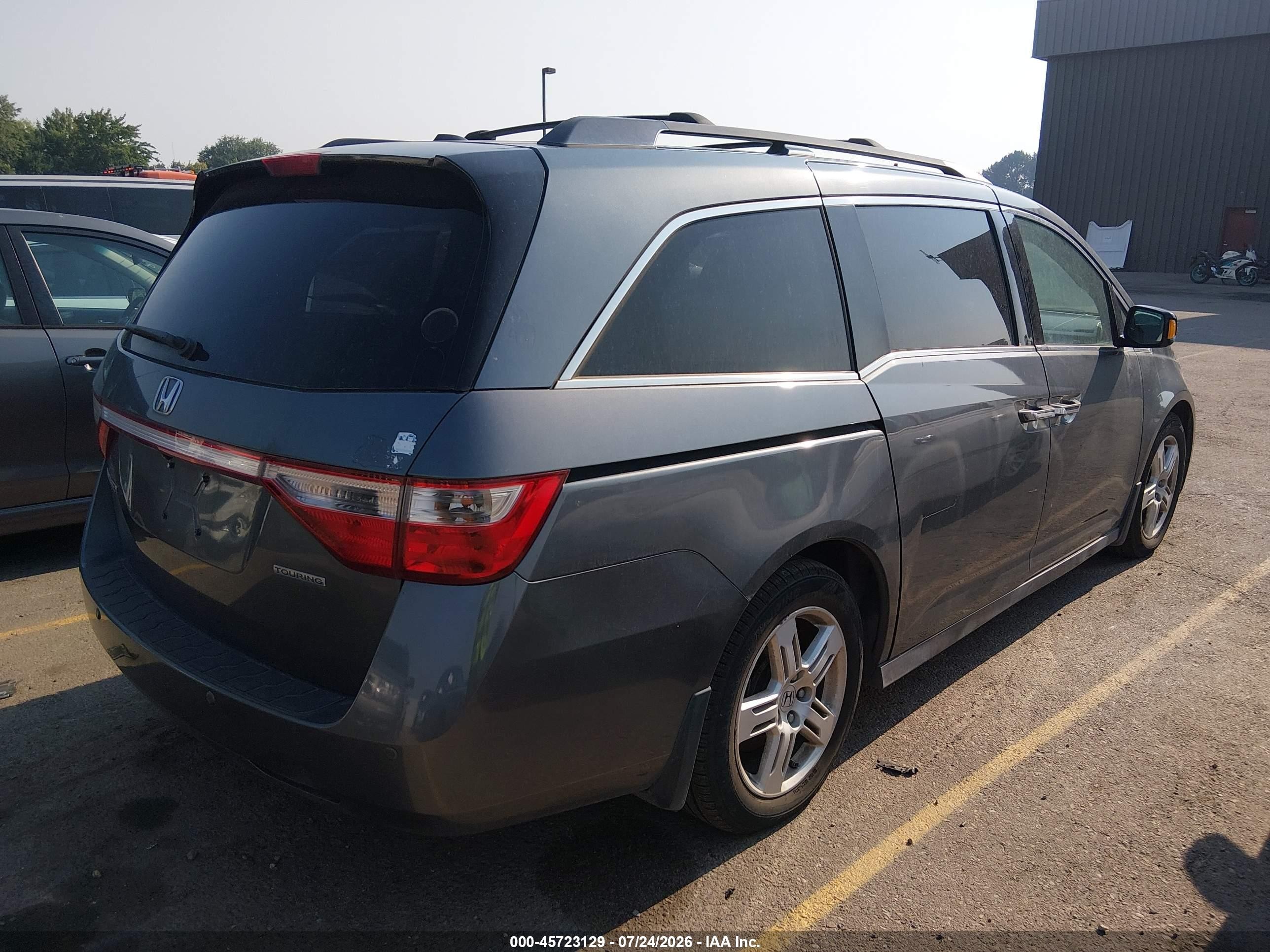 2011 Honda Odyssey Touring/touring Elite Gray vin: 5FNRL5H95BB036317