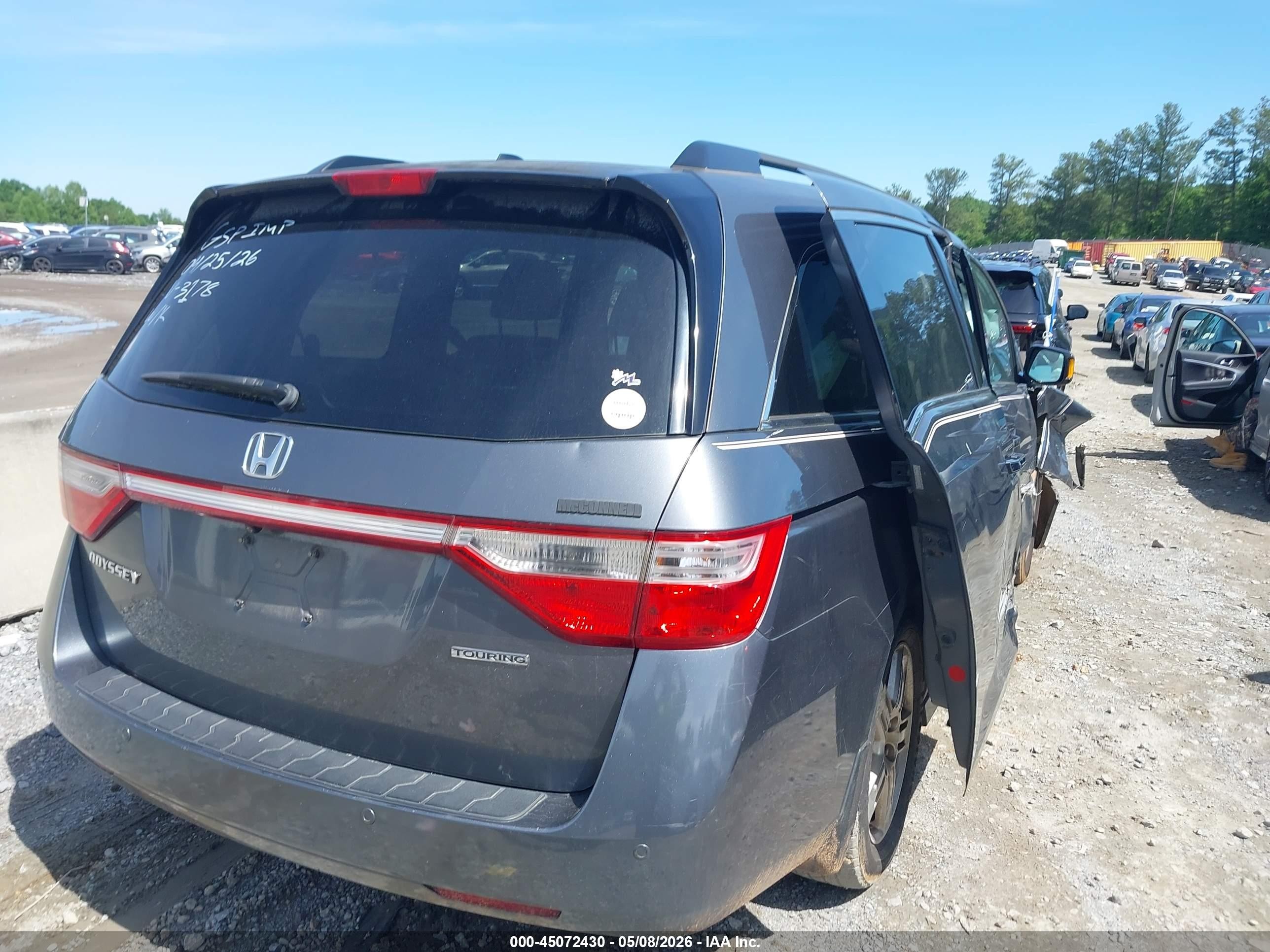 2011 Honda Odyssey Touring/touring Elite Gray vin: 5FNRL5H95BB093178