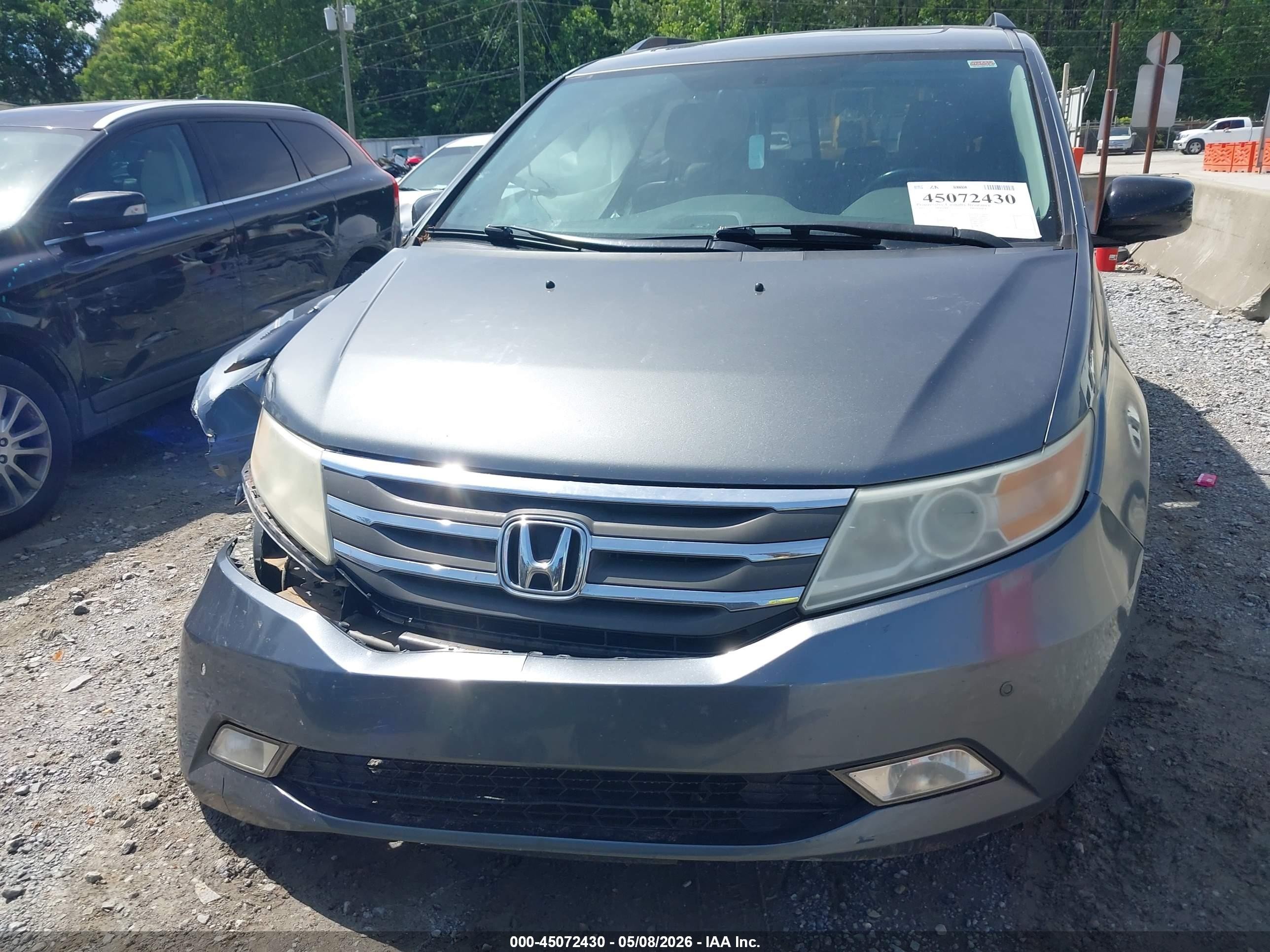 2011 Honda Odyssey Touring/touring Elite Gray vin: 5FNRL5H95BB093178