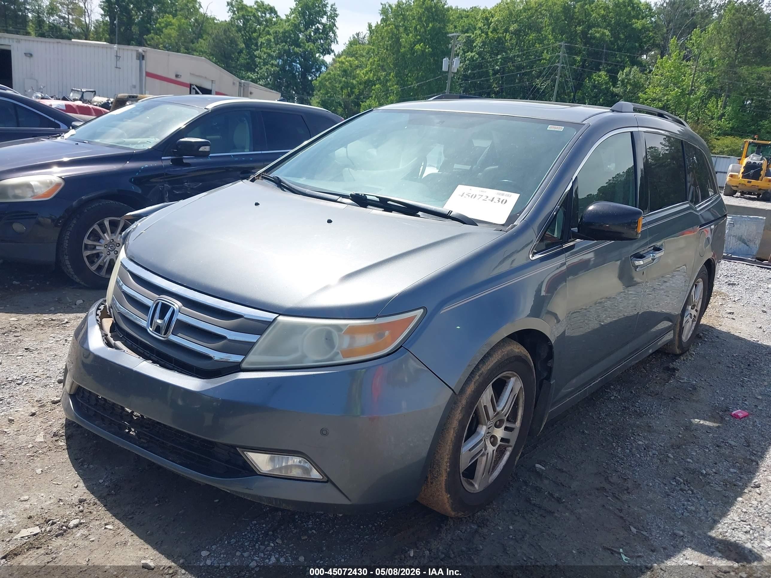 2011 Honda Odyssey Touring/touring Elite Gray vin: 5FNRL5H95BB093178