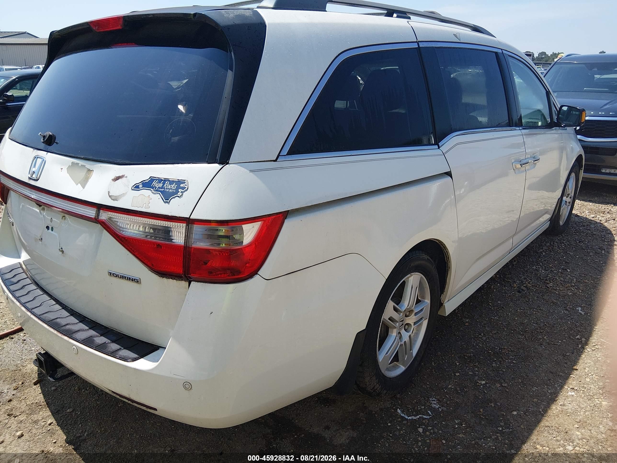 2012 Honda Odyssey Touring/touring Elite White vin: 5FNRL5H95CB146737