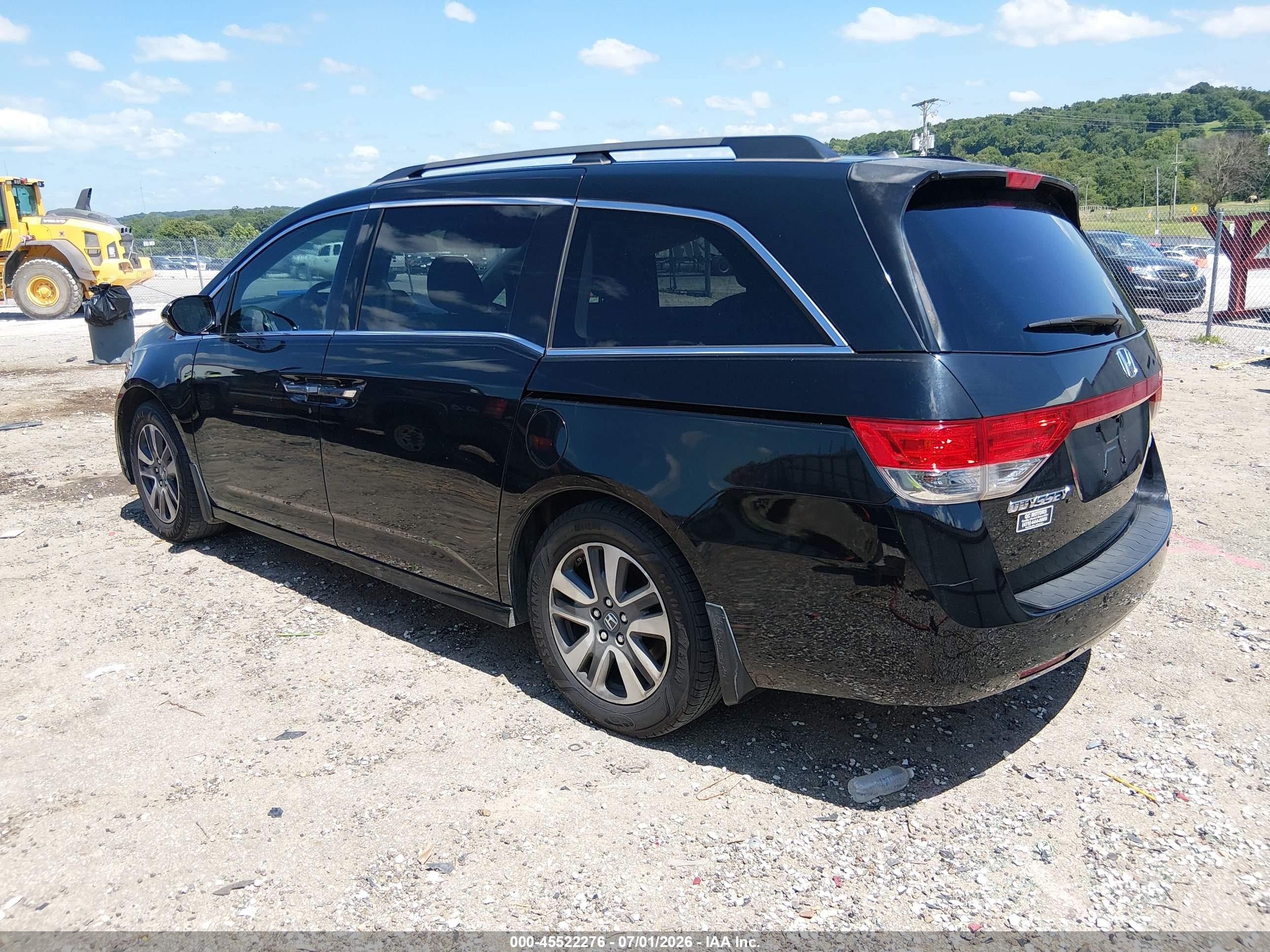 2014 Honda Odyssey Touring/touring Elite Black vin: 5FNRL5H95EB008361