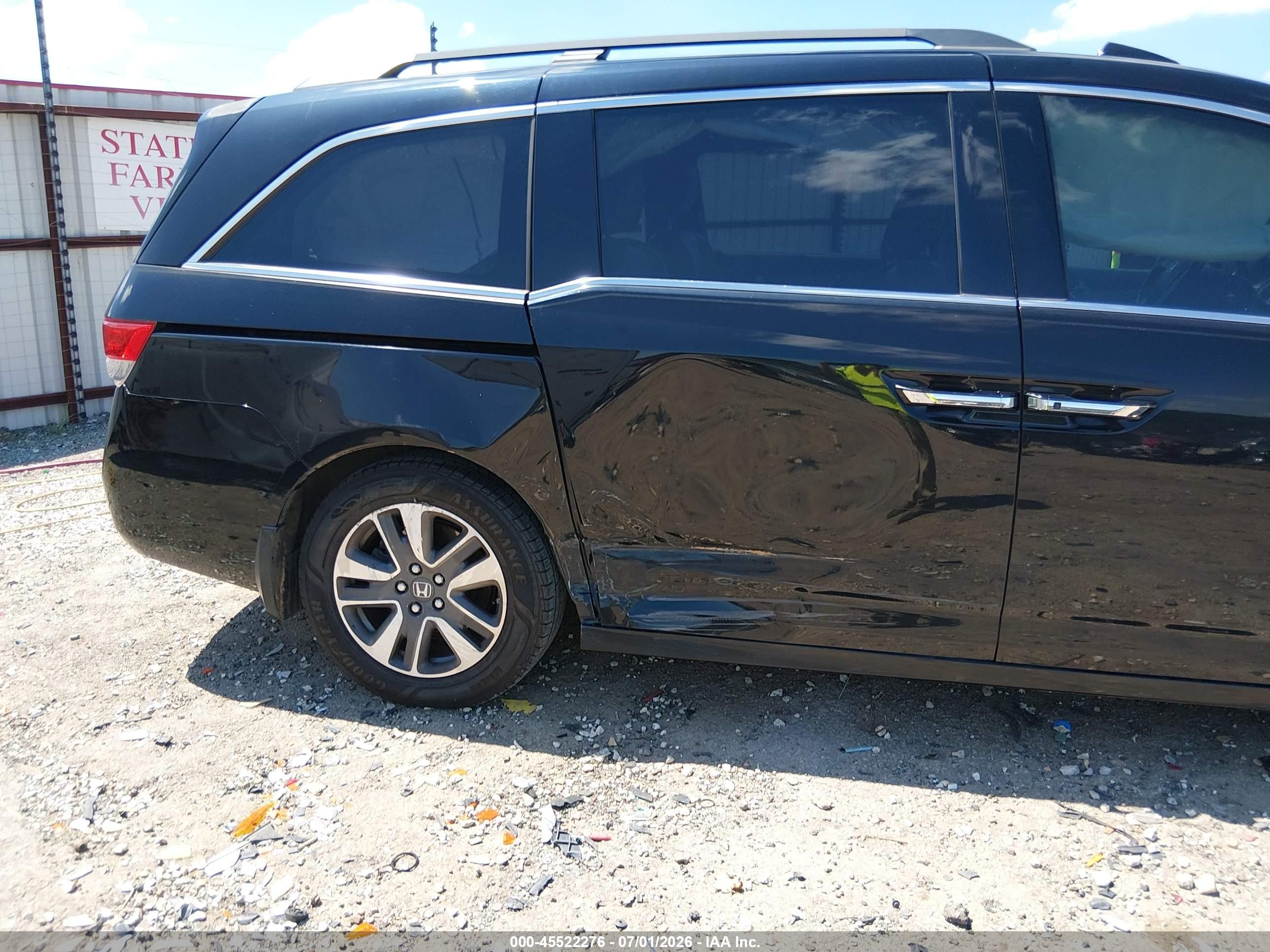 2014 Honda Odyssey Touring/touring Elite Black vin: 5FNRL5H95EB008361