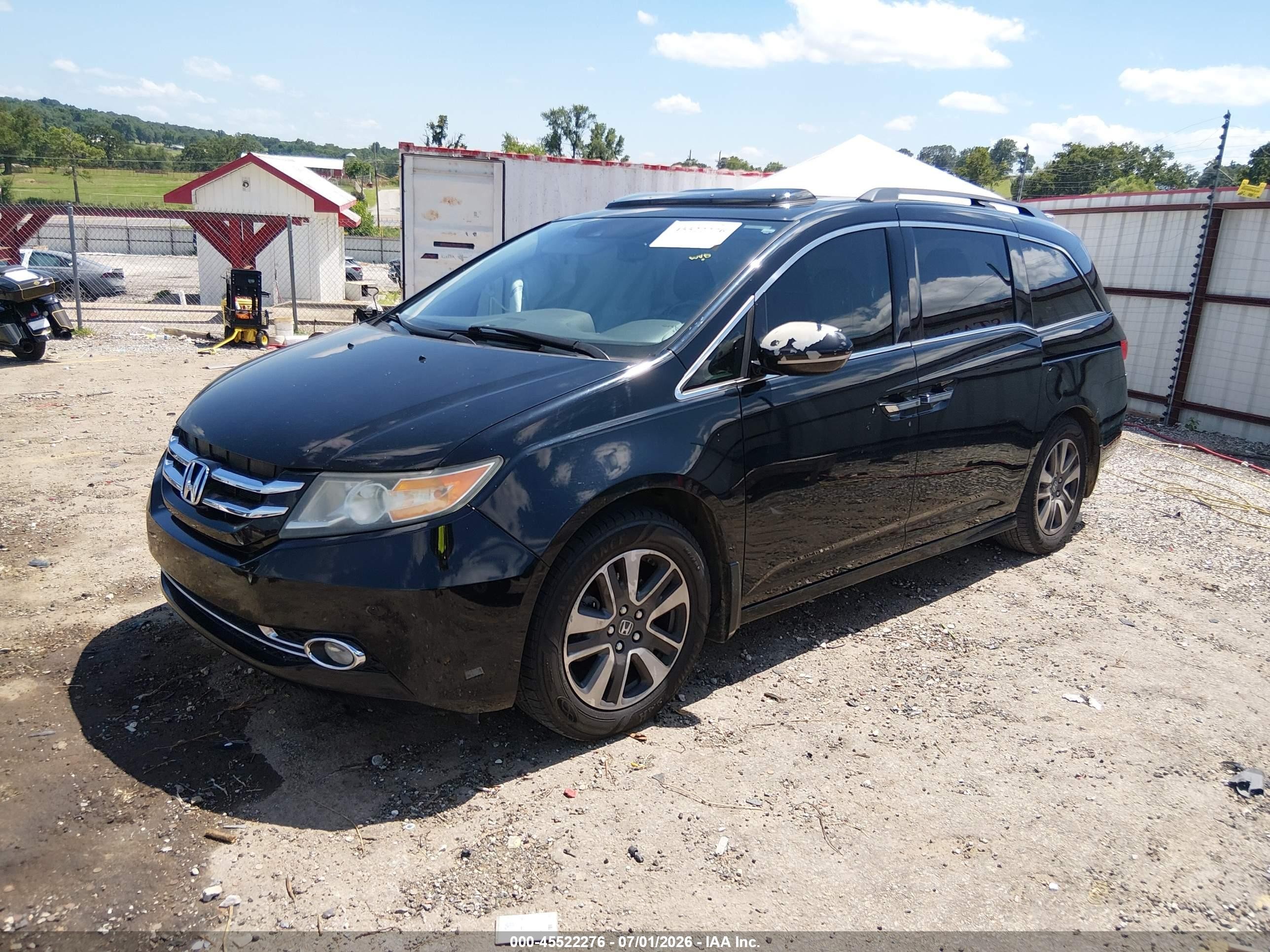 2014 Honda Odyssey Touring/touring Elite Black vin: 5FNRL5H95EB008361