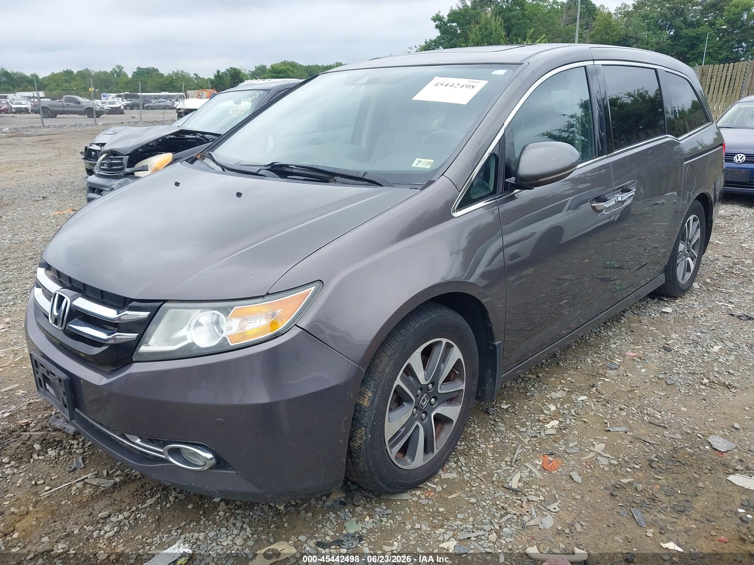 2014 Honda Odyssey Touring/touring Elite Gray vin: 5FNRL5H95EB032661
