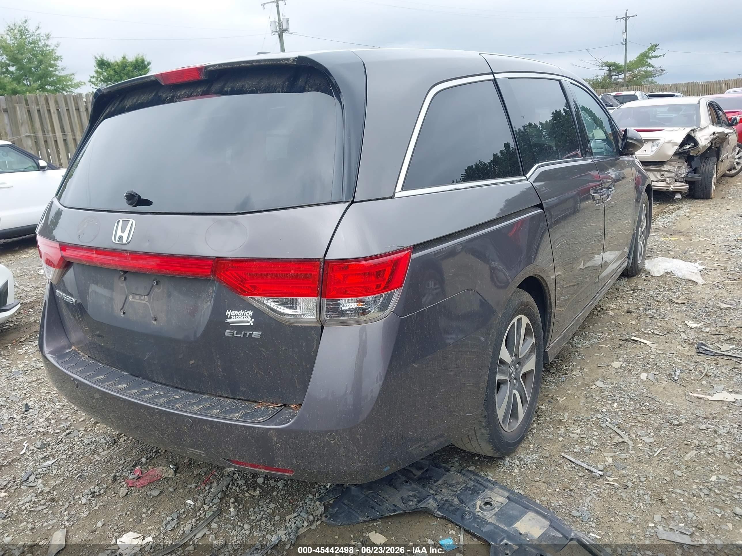 2014 Honda Odyssey Touring/touring Elite Gray vin: 5FNRL5H95EB032661
