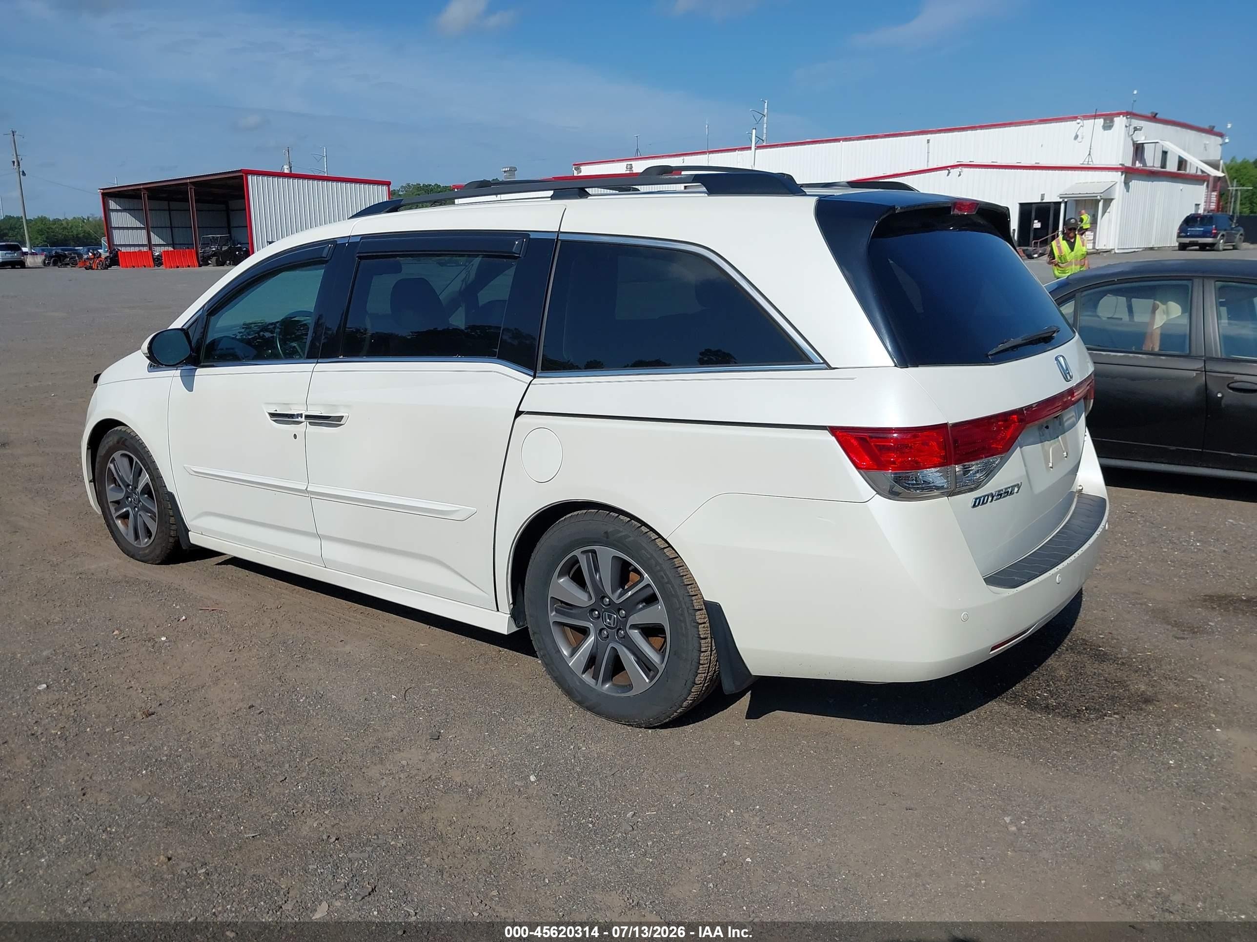 2014 Honda Odyssey Touring/touring Elite White vin: 5FNRL5H95EB048052