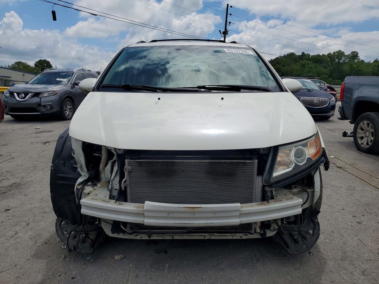 2014 Honda Odyssey Touring White vin: 5FNRL5H95EB059763
