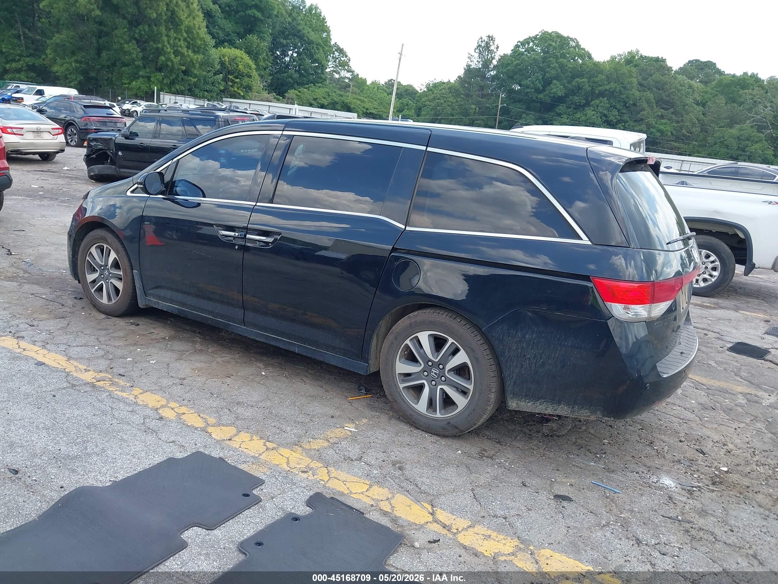 2014 Honda Odyssey Touring/touring Elite Black vin: 5FNRL5H95EB062212