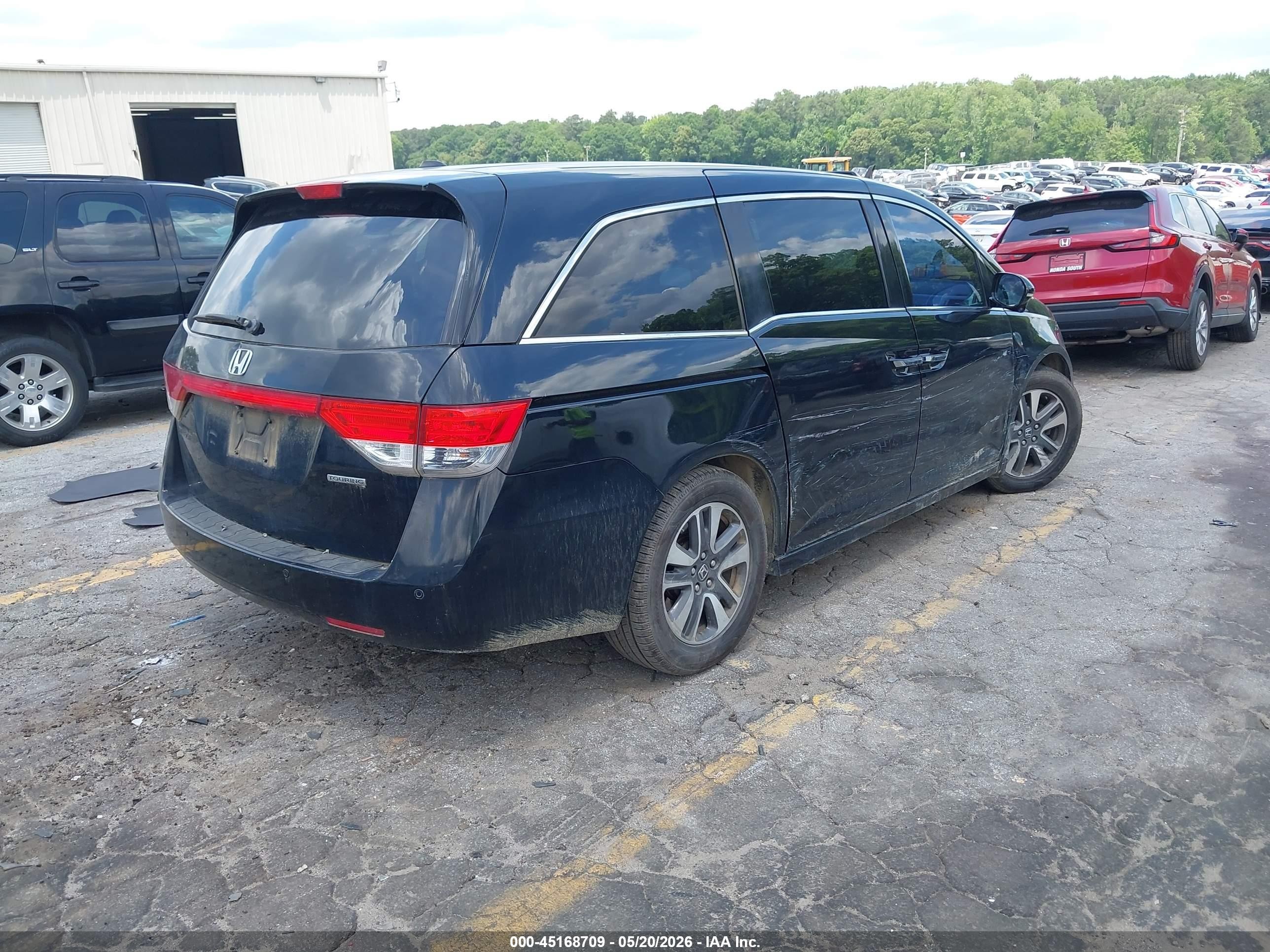 2014 Honda Odyssey Touring/touring Elite Black vin: 5FNRL5H95EB062212
