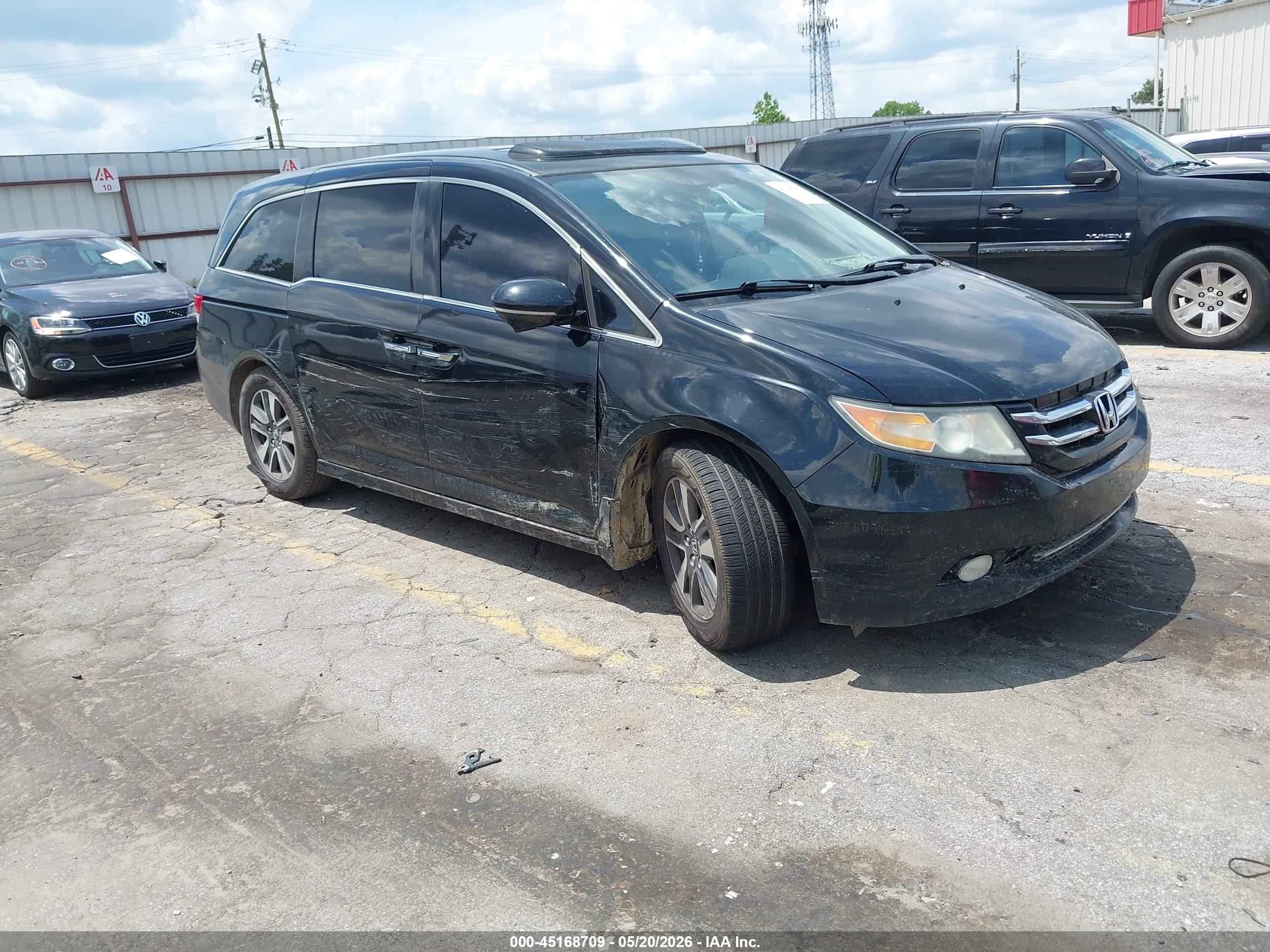 2014 Honda Odyssey Touring/touring Elite Black vin: 5FNRL5H95EB062212