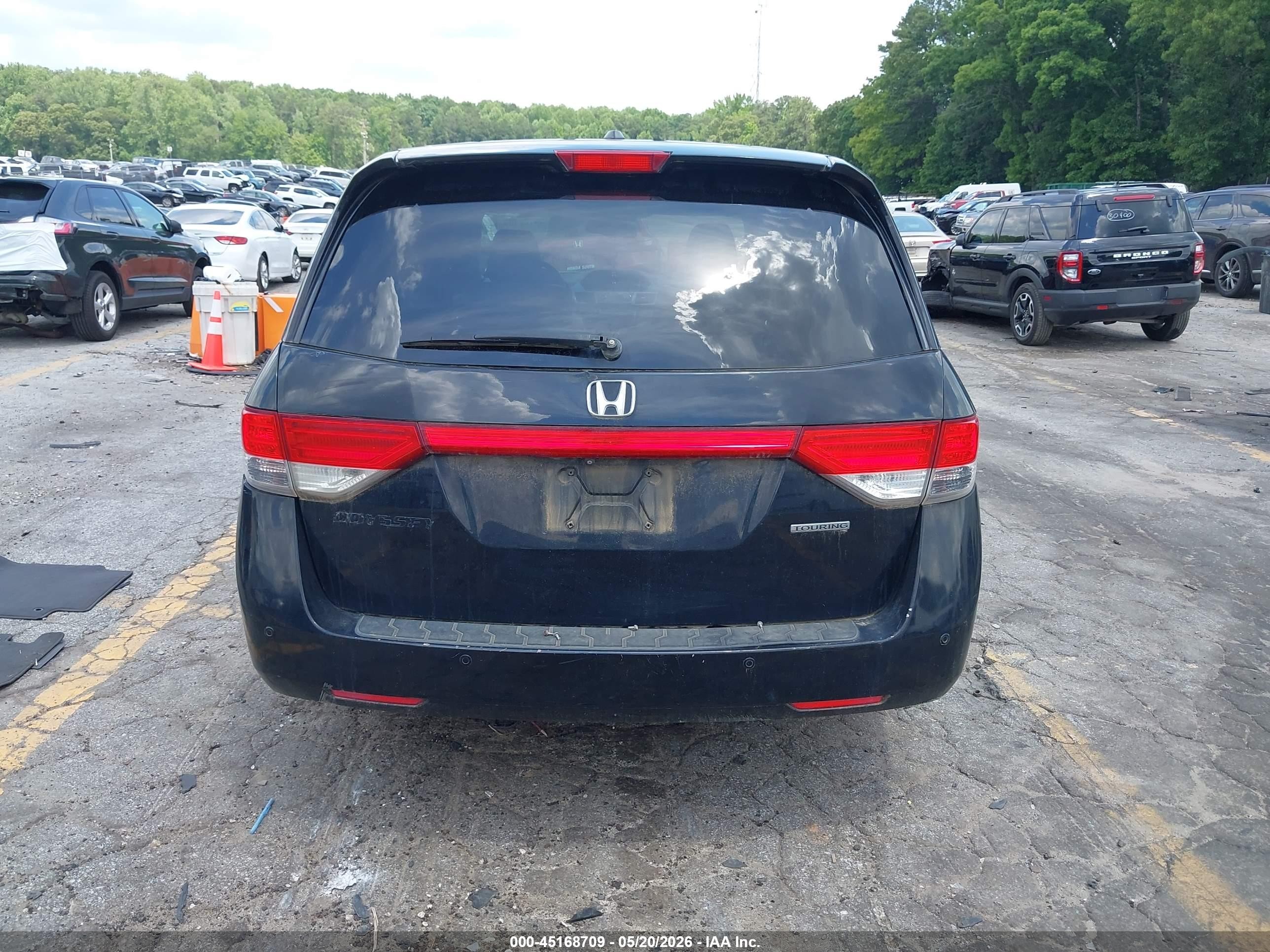 2014 Honda Odyssey Touring/touring Elite Black vin: 5FNRL5H95EB062212