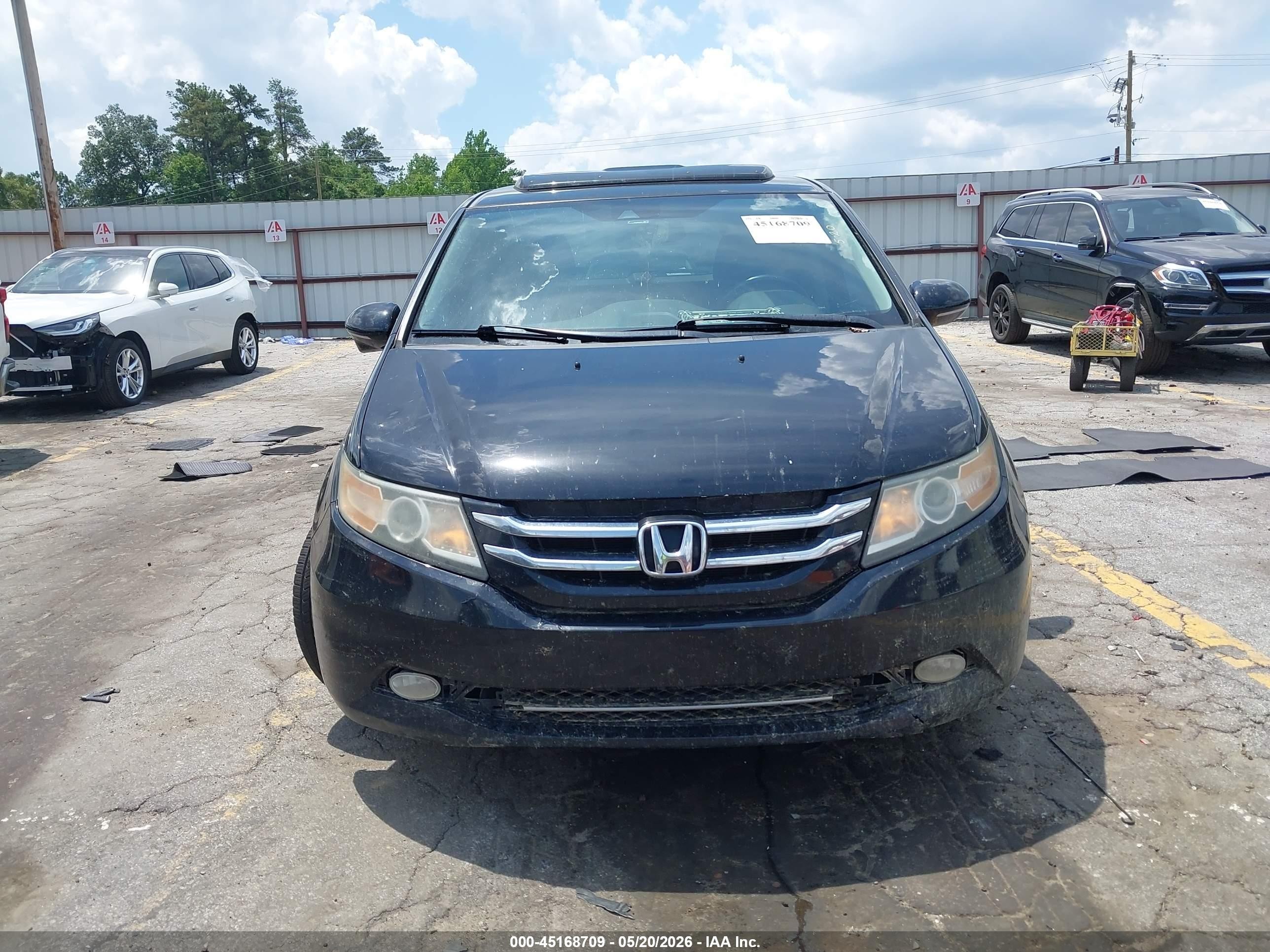 2014 Honda Odyssey Touring/touring Elite Black vin: 5FNRL5H95EB062212