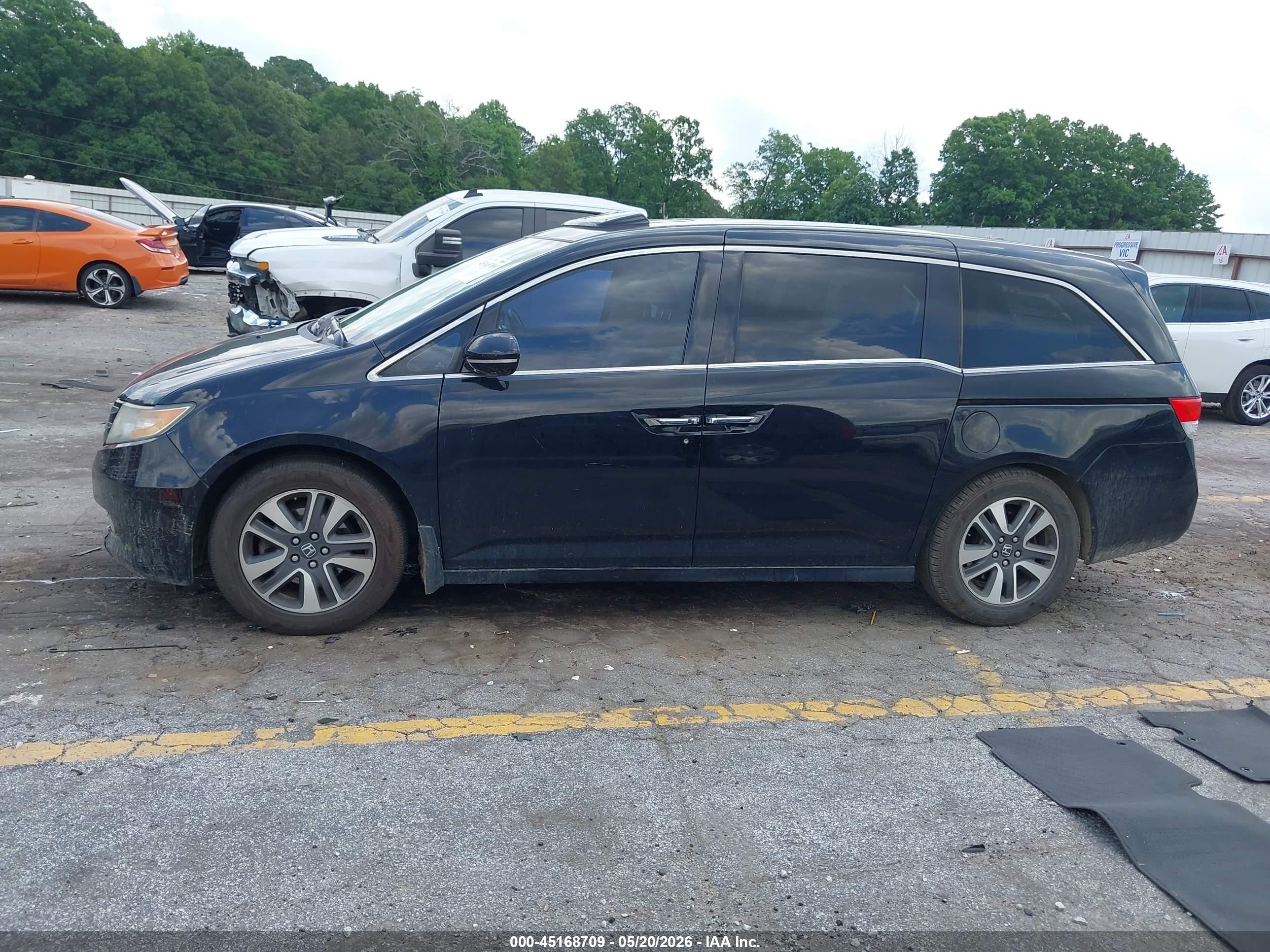 2014 Honda Odyssey Touring/touring Elite Black vin: 5FNRL5H95EB062212