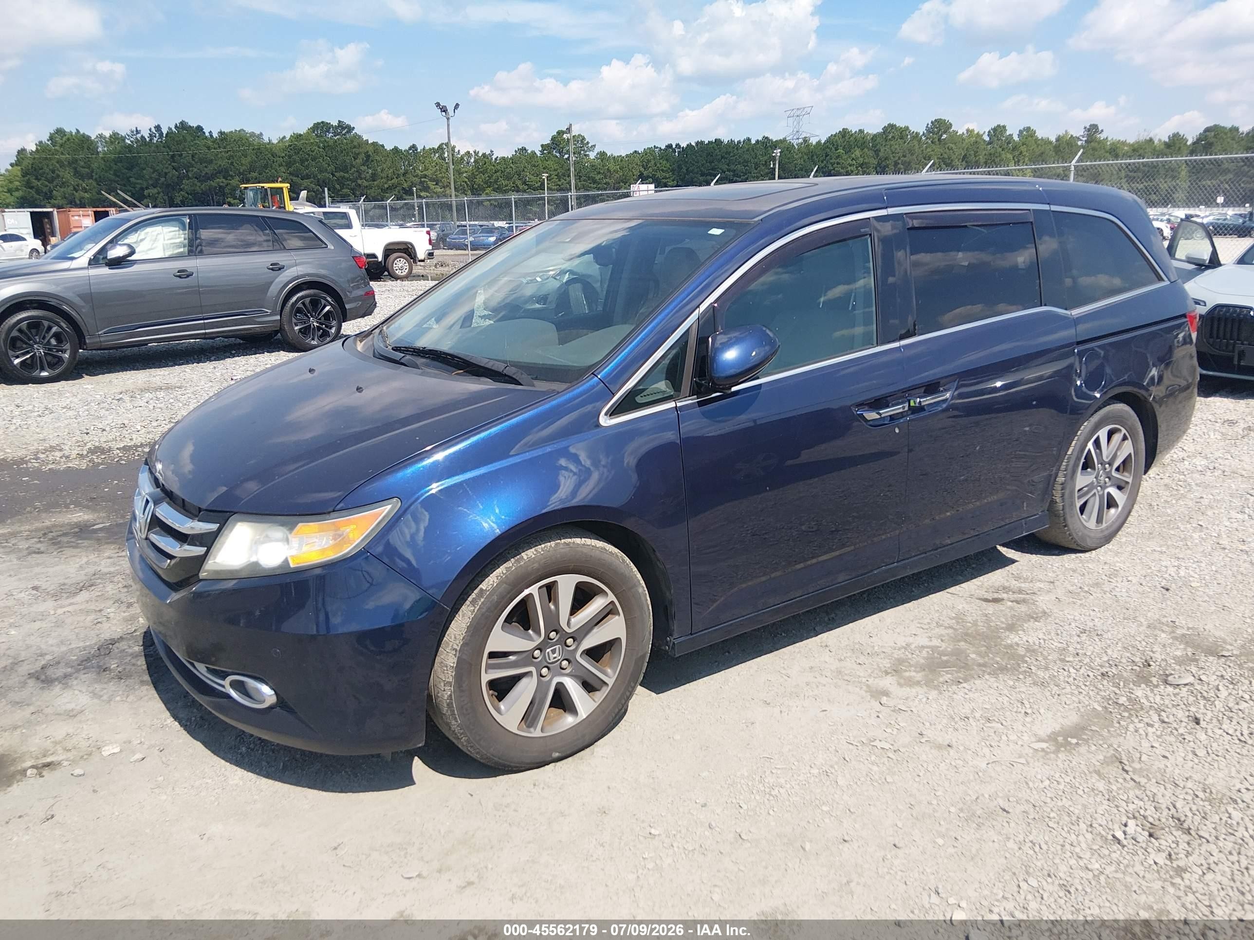 2014 Honda Odyssey Touring/touring Elite Blue vin: 5FNRL5H95EB064672