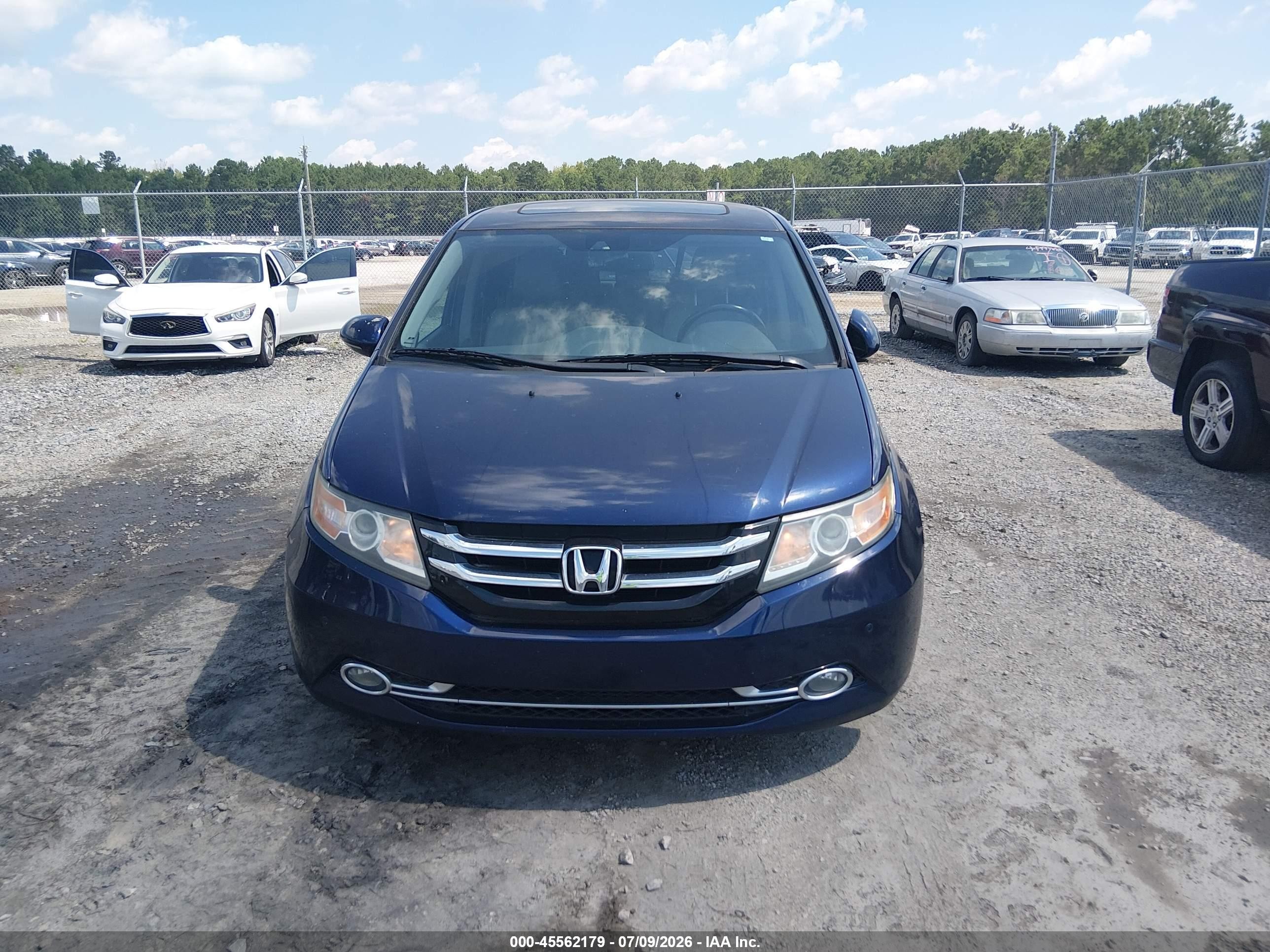 2014 Honda Odyssey Touring/touring Elite Blue vin: 5FNRL5H95EB064672