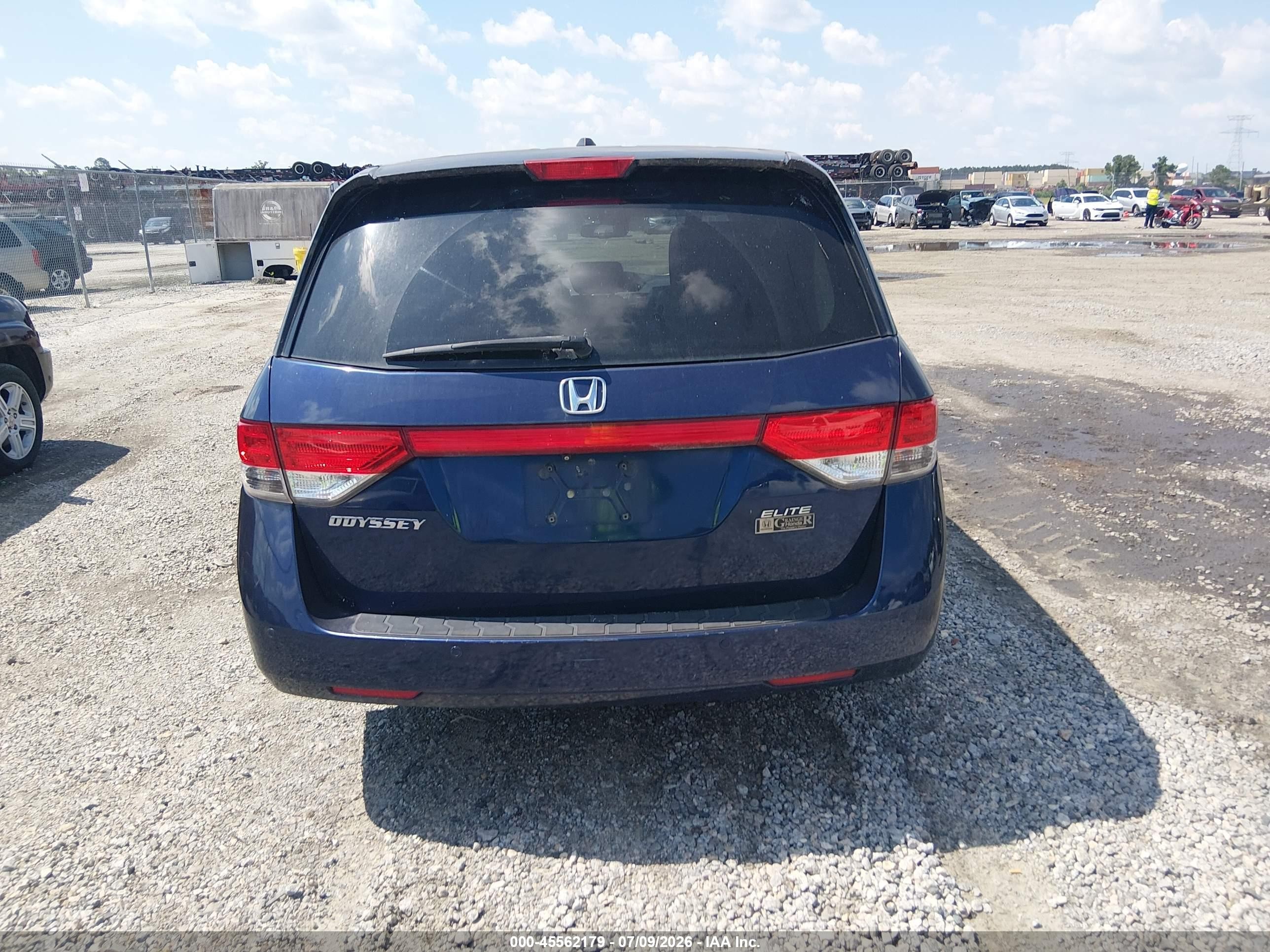 2014 Honda Odyssey Touring/touring Elite Blue vin: 5FNRL5H95EB064672