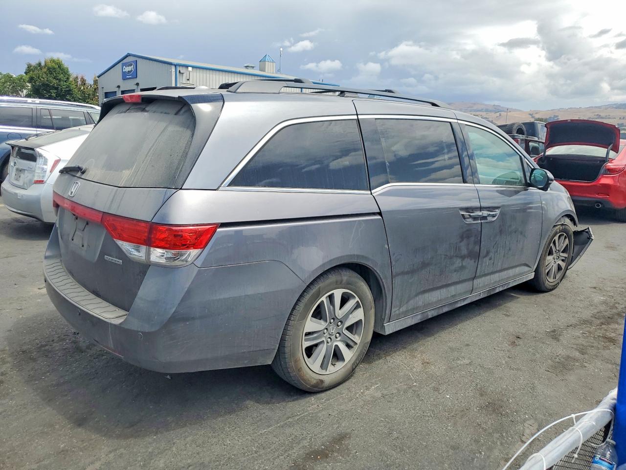 2014 Honda Odyssey Touring Gray vin: 5FNRL5H95EB065224