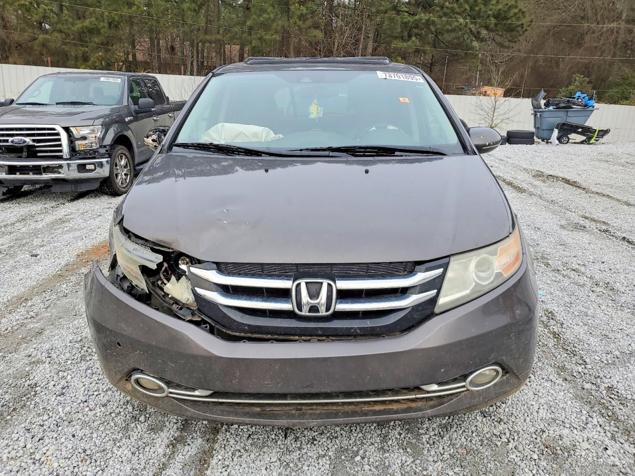 2014 Honda Odyssey Touring Gray vin: 5FNRL5H95EB089765