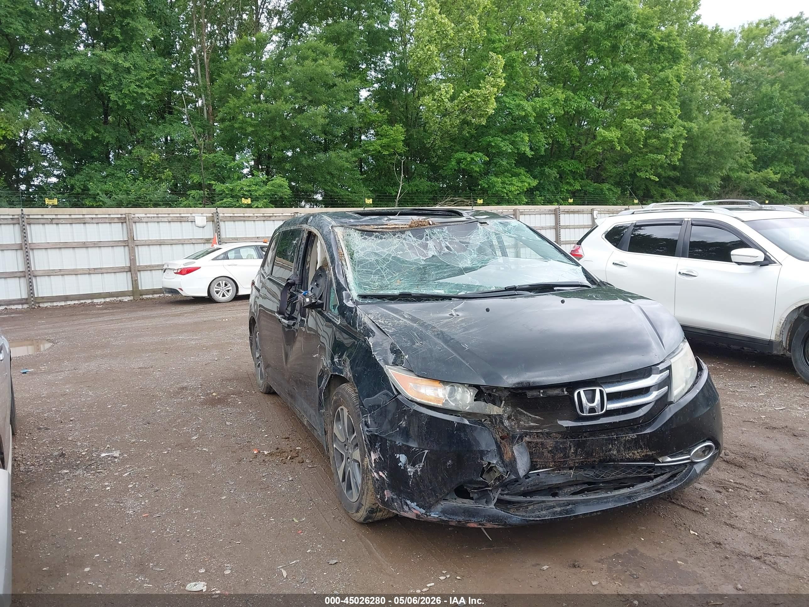 2014 Honda Odyssey Touring/touring Elite Black vin: 5FNRL5H95EB107827