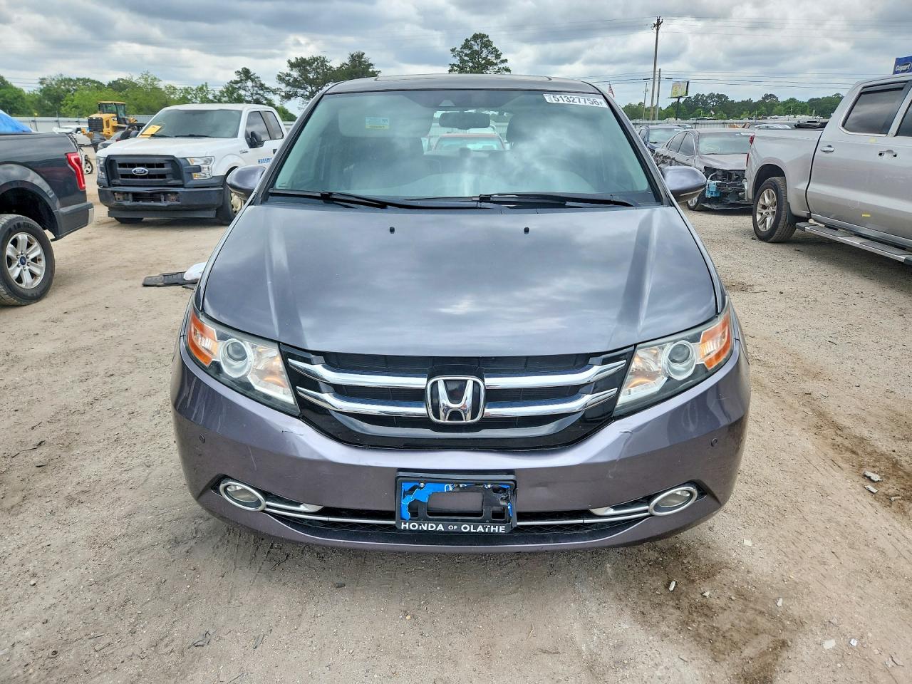 2014 Honda Odyssey Touring Gray vin: 5FNRL5H95EB122053