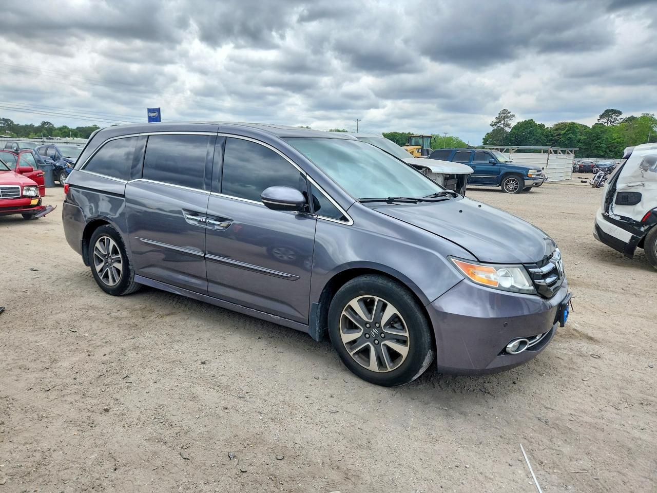 2014 Honda Odyssey Touring Gray vin: 5FNRL5H95EB122053