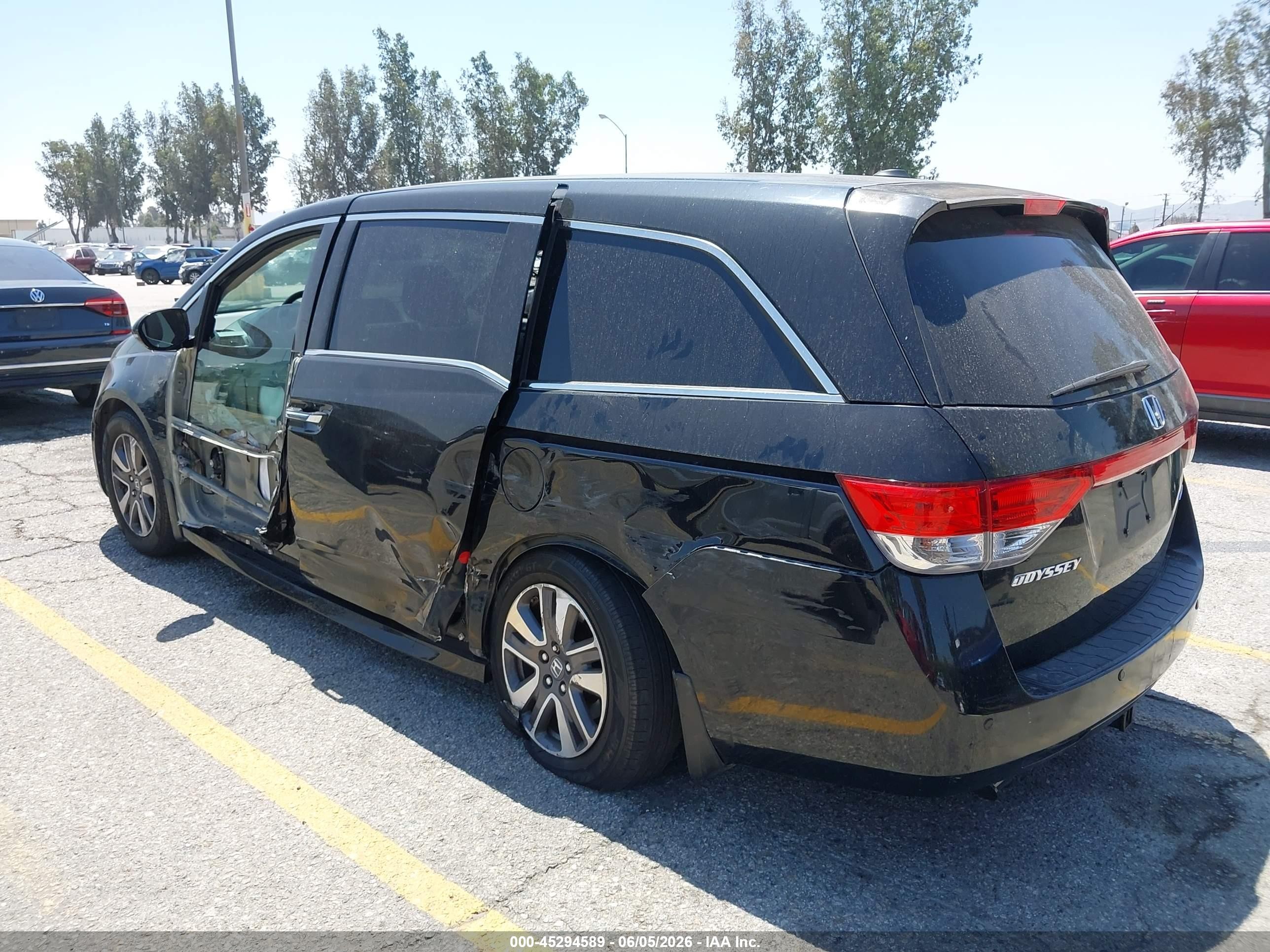 2014 Honda Odyssey Touring/touring Elite Black vin: 5FNRL5H95EB133828