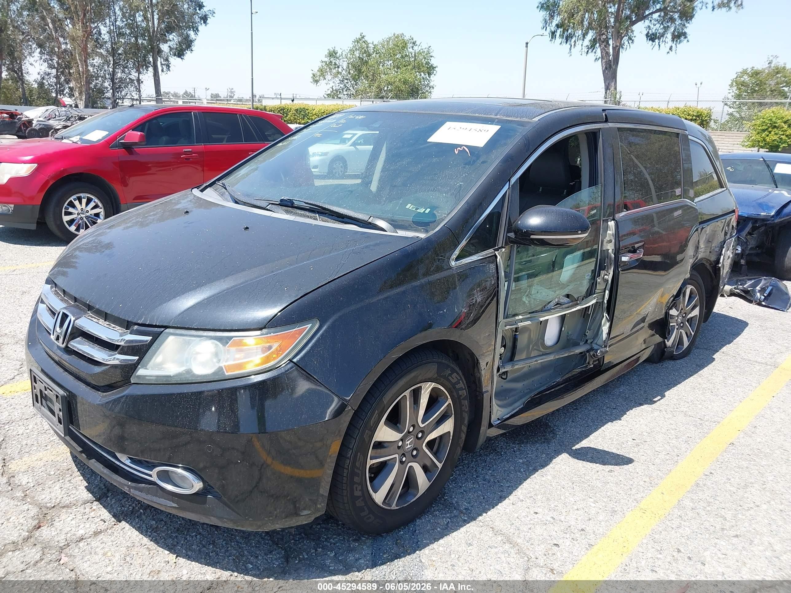 2014 Honda Odyssey Touring/touring Elite Black vin: 5FNRL5H95EB133828