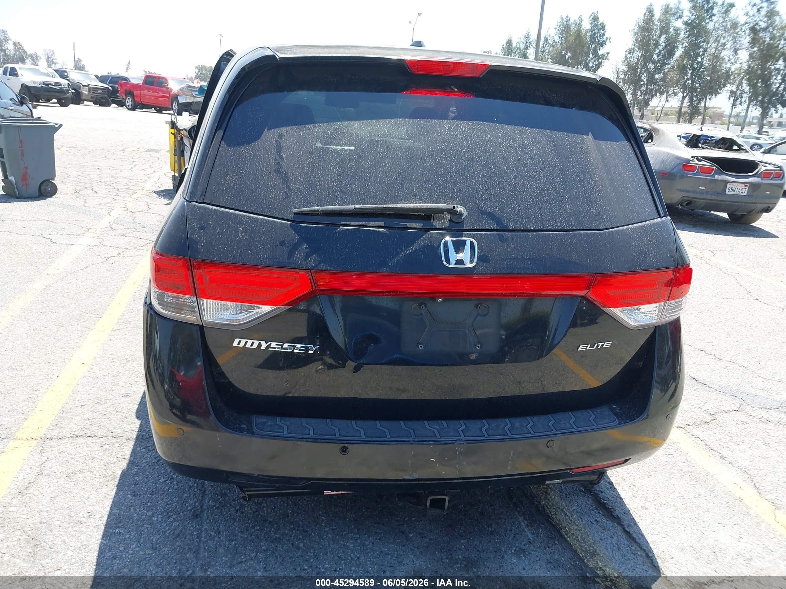2014 Honda Odyssey Touring/touring Elite Black vin: 5FNRL5H95EB133828