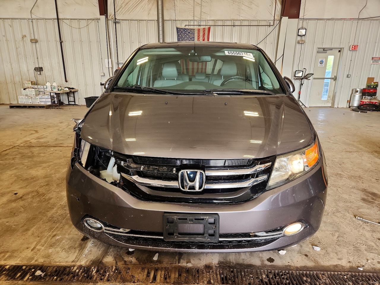2015 Honda Odyssey Touring Gray vin: 5FNRL5H95FB024951