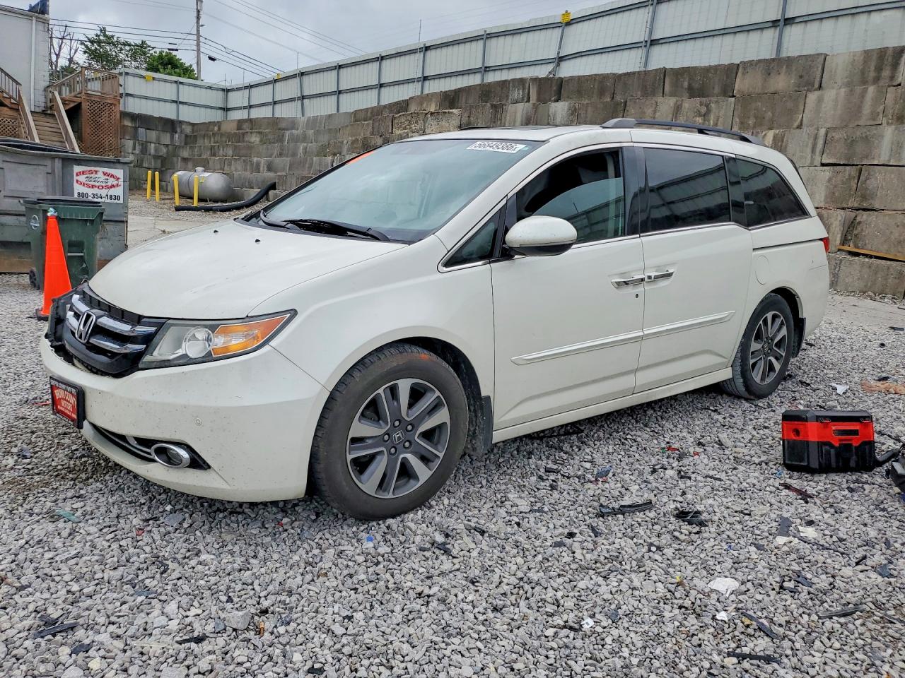 2015 Honda Odyssey Touring Белый vin: 5FNRL5H95FB028210