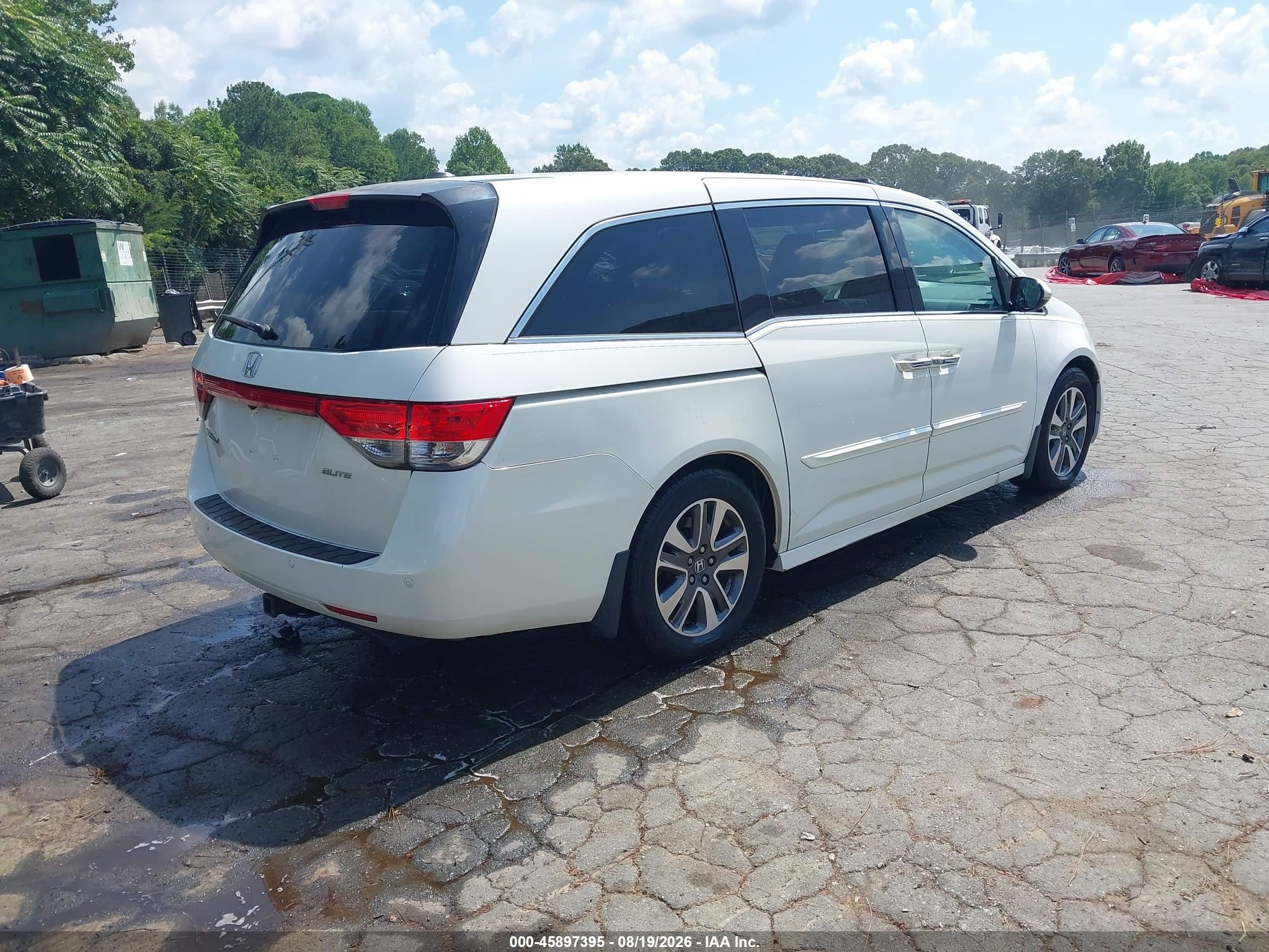 2015 Honda Odyssey Touring/touring Elite Белый vin: 5FNRL5H95FB049137