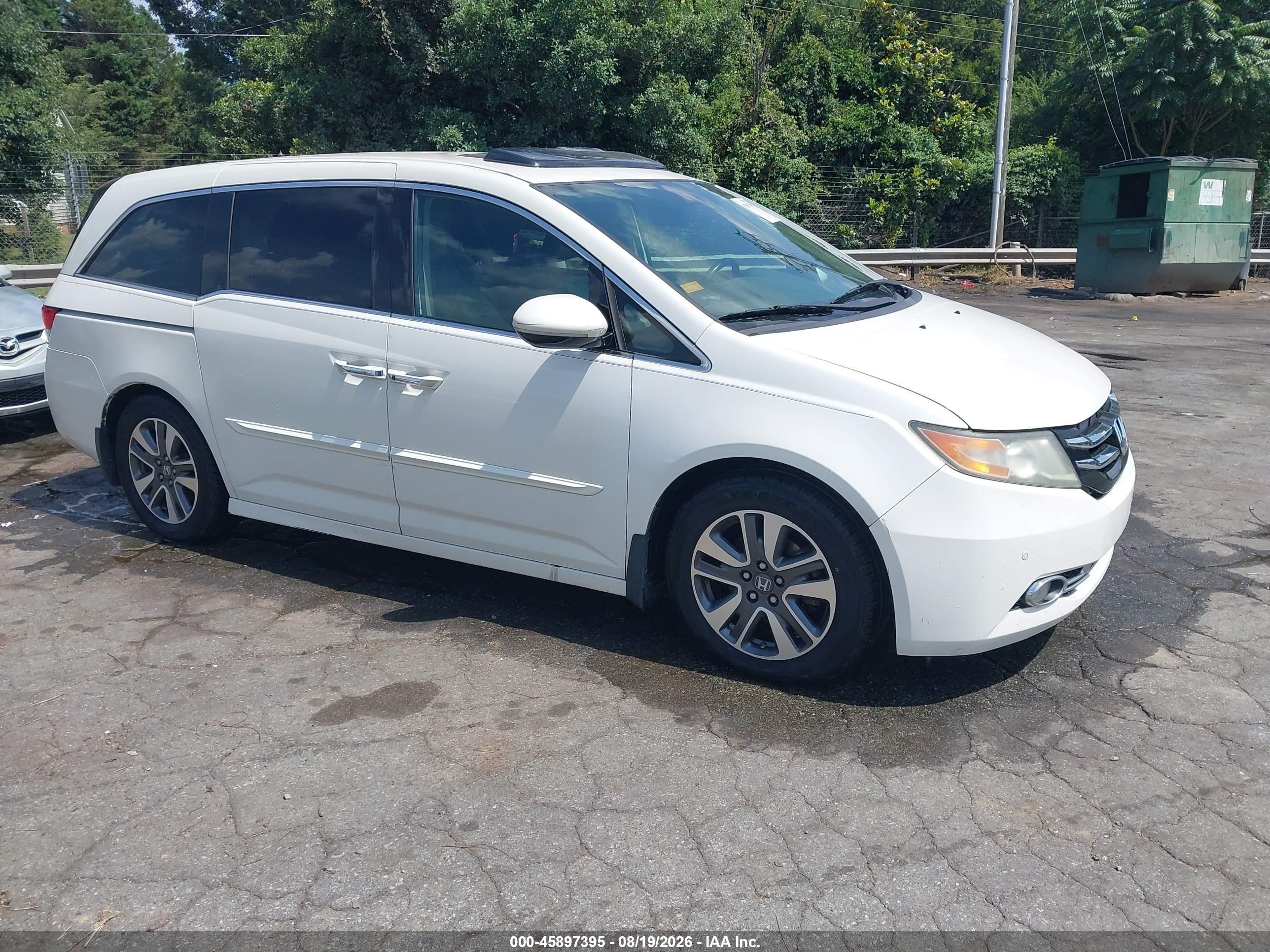 2015 Honda Odyssey Touring/touring Elite White vin: 5FNRL5H95FB049137