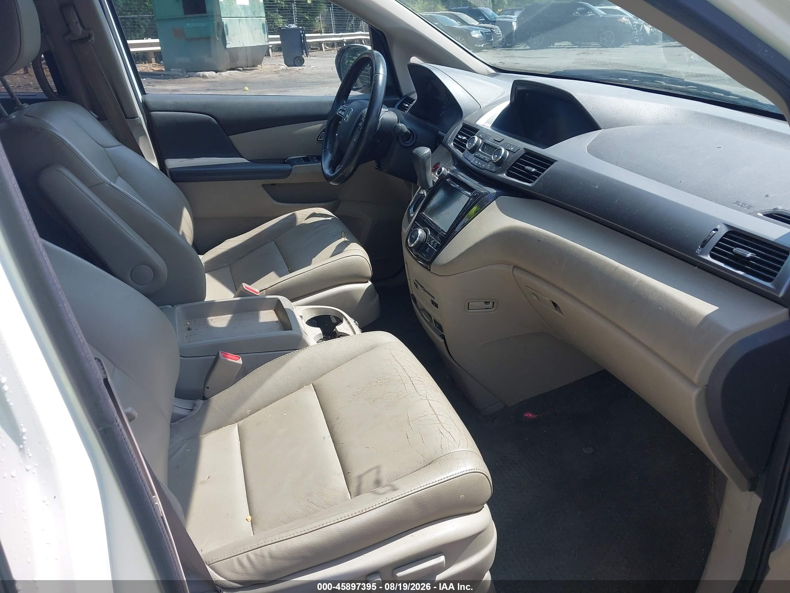2015 Honda Odyssey Touring/touring Elite Белый vin: 5FNRL5H95FB049137