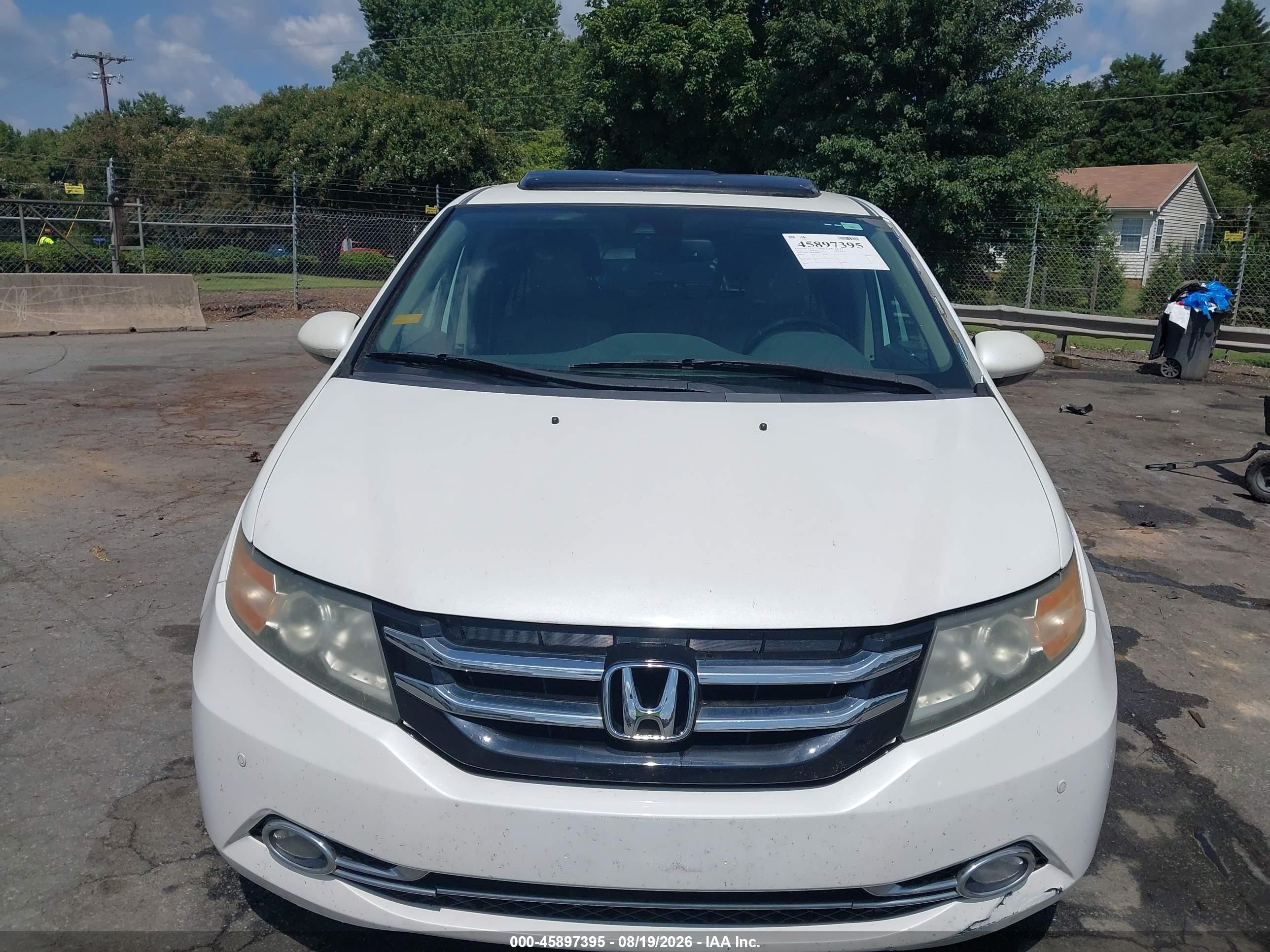 2015 Honda Odyssey Touring/touring Elite Белый vin: 5FNRL5H95FB049137