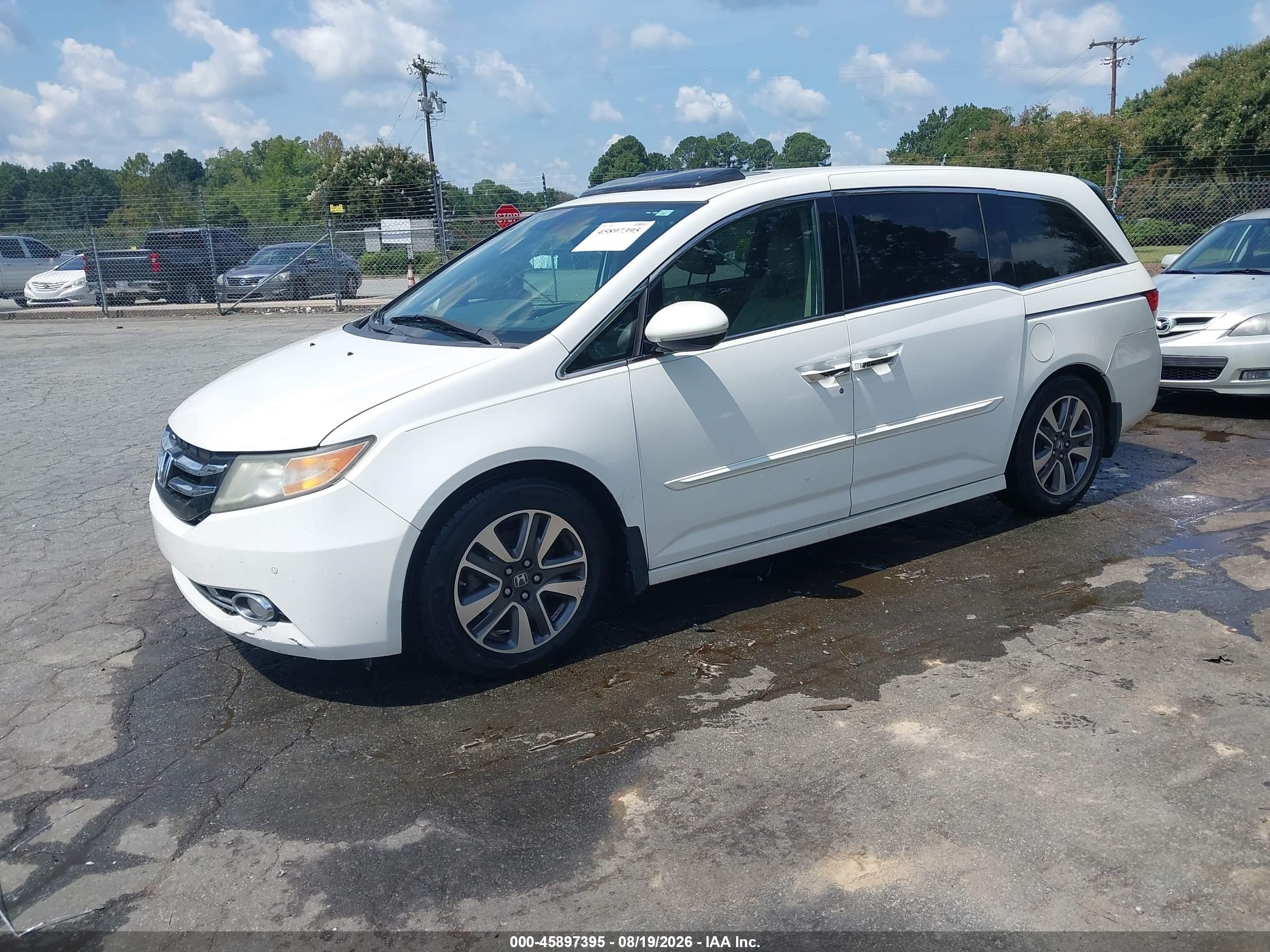 2015 Honda Odyssey Touring/touring Elite Белый vin: 5FNRL5H95FB049137